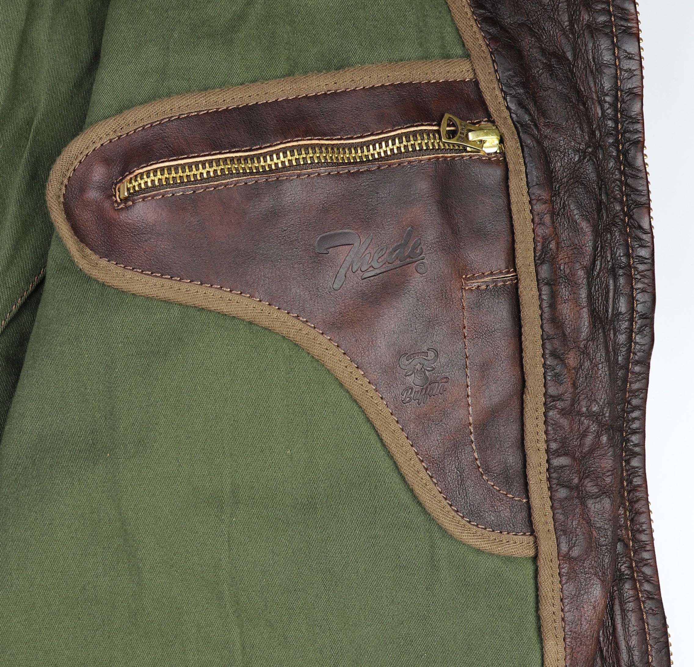 Thedi Atlas Deluxe Half Belt, size XXL, Hand Dyed Cocoa Toscano
