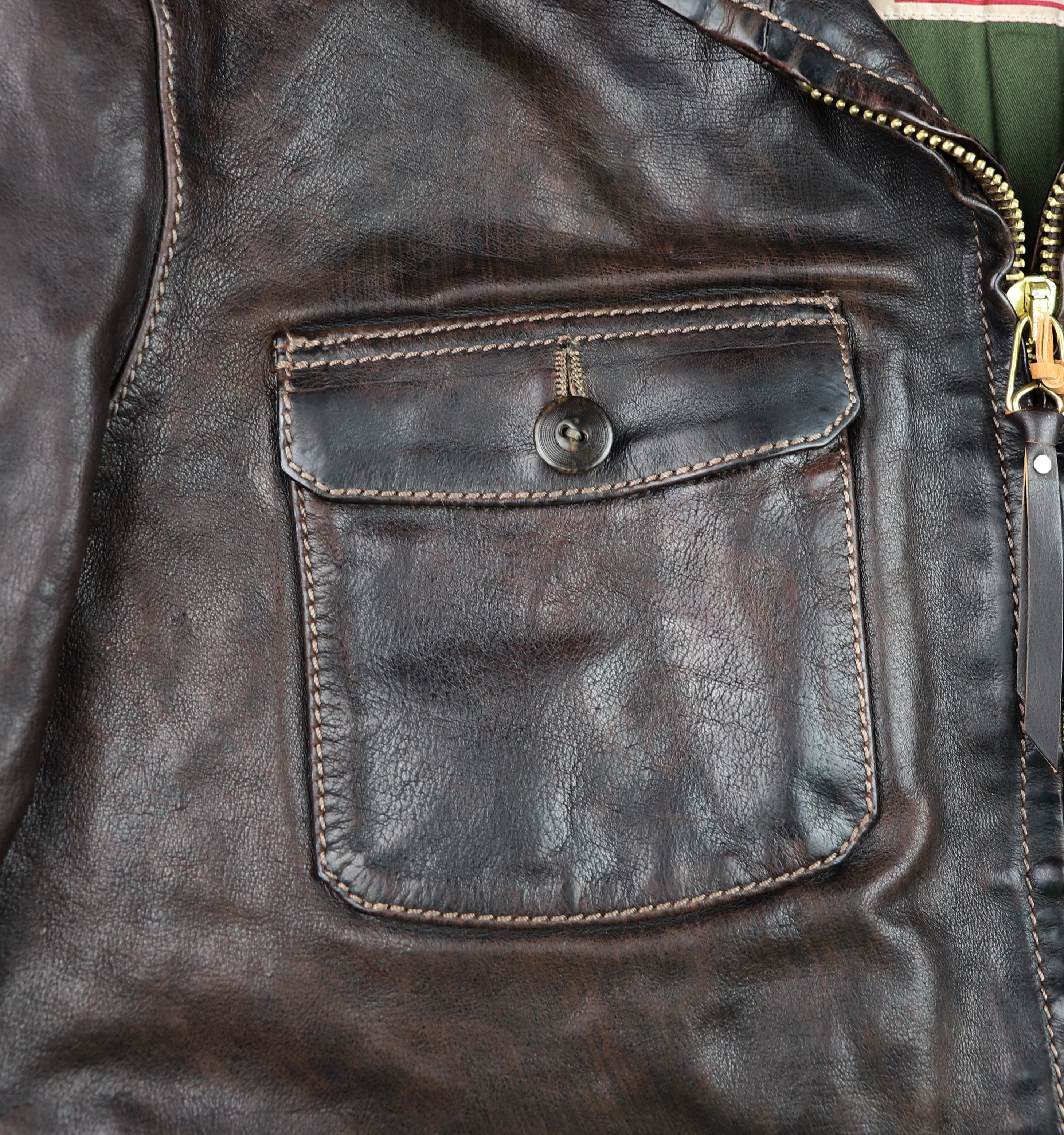 Thedi Atlas Deluxe Half Belt, size XXL, Hand Dyed Cocoa Buffalo