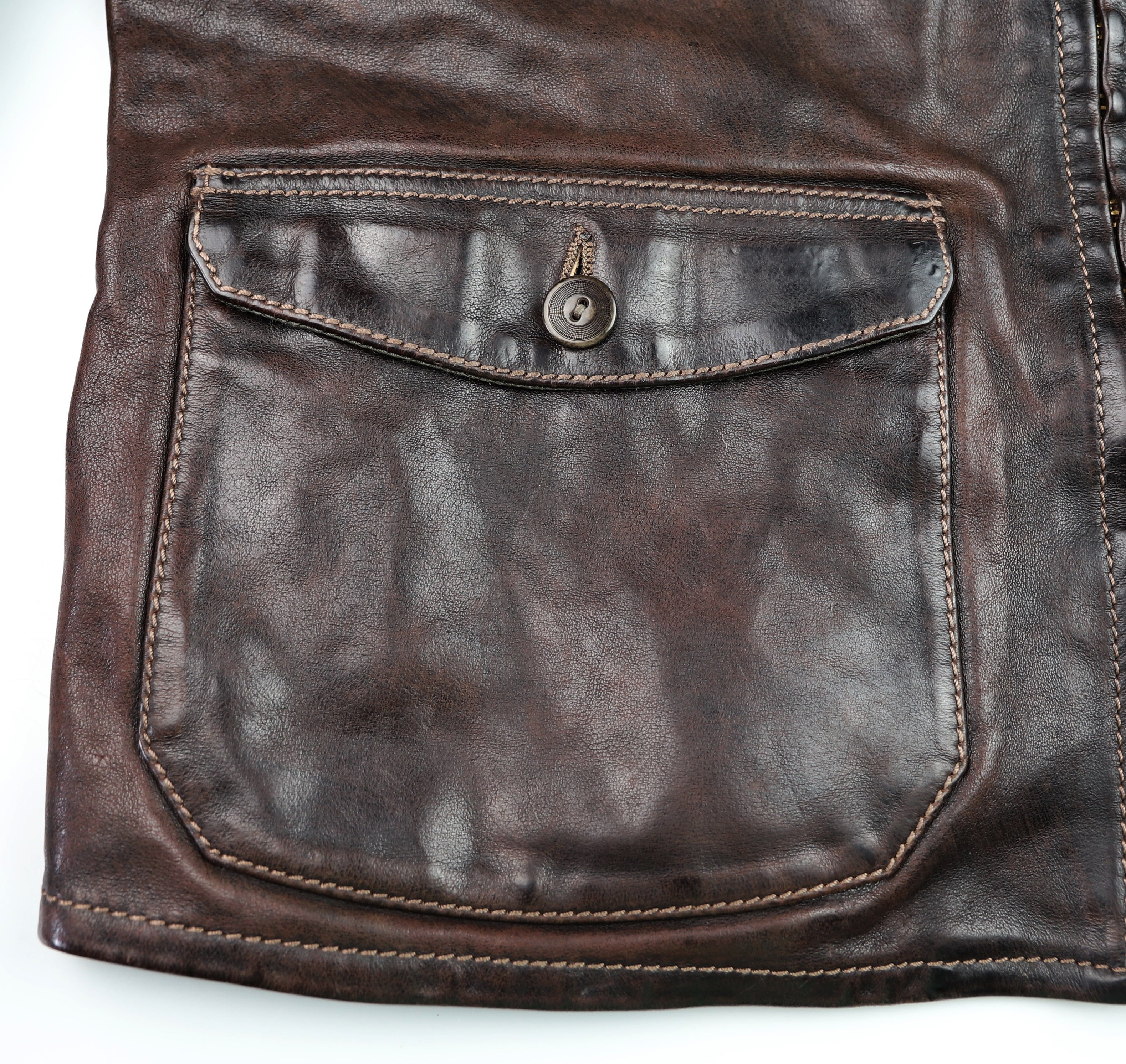 Thedi Atlas Deluxe Half Belt, size XXL, Hand Dyed Cocoa Buffalo