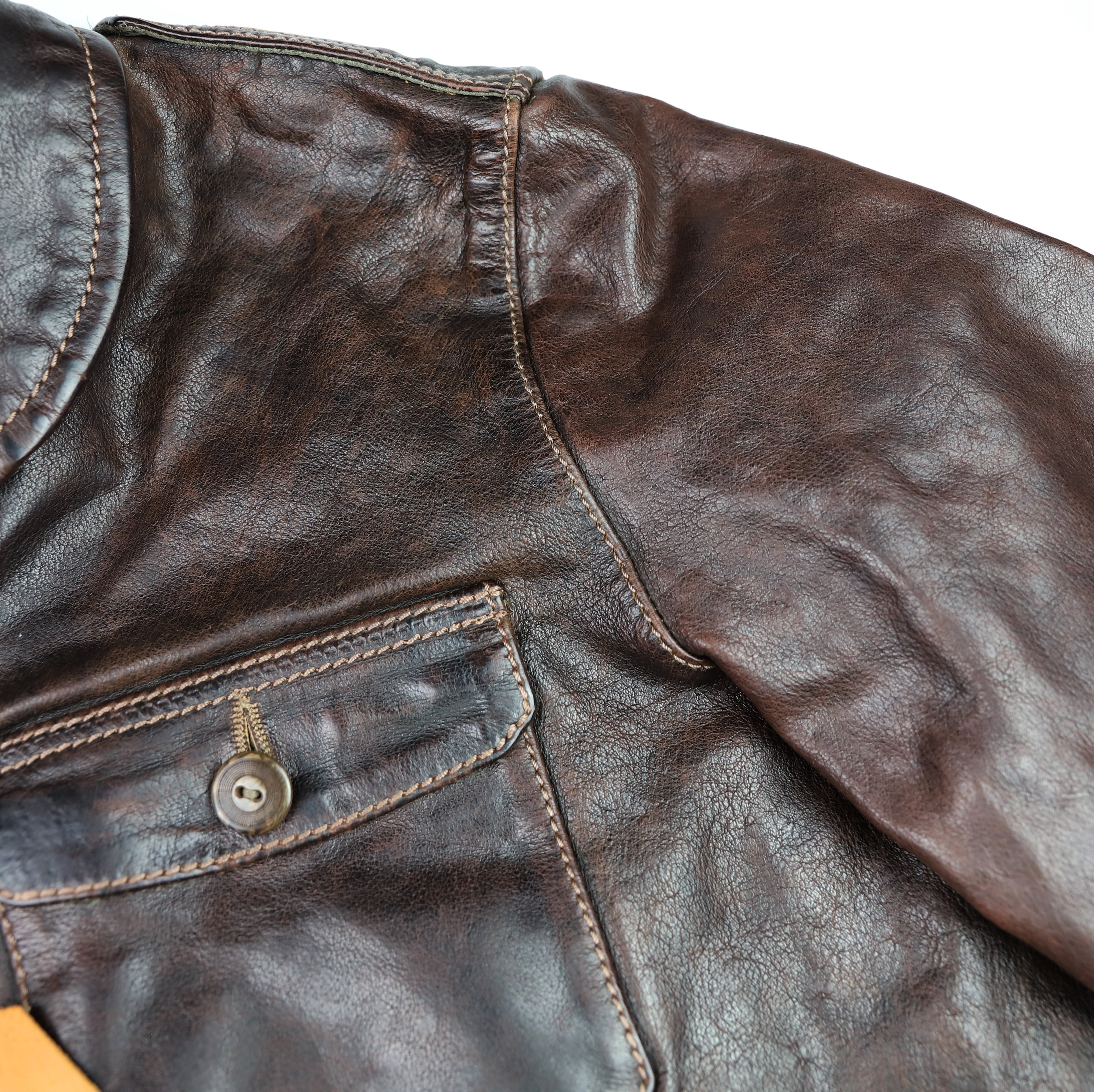 Thedi Atlas Deluxe Half Belt, size XXL, Hand Dyed Cocoa Buffalo