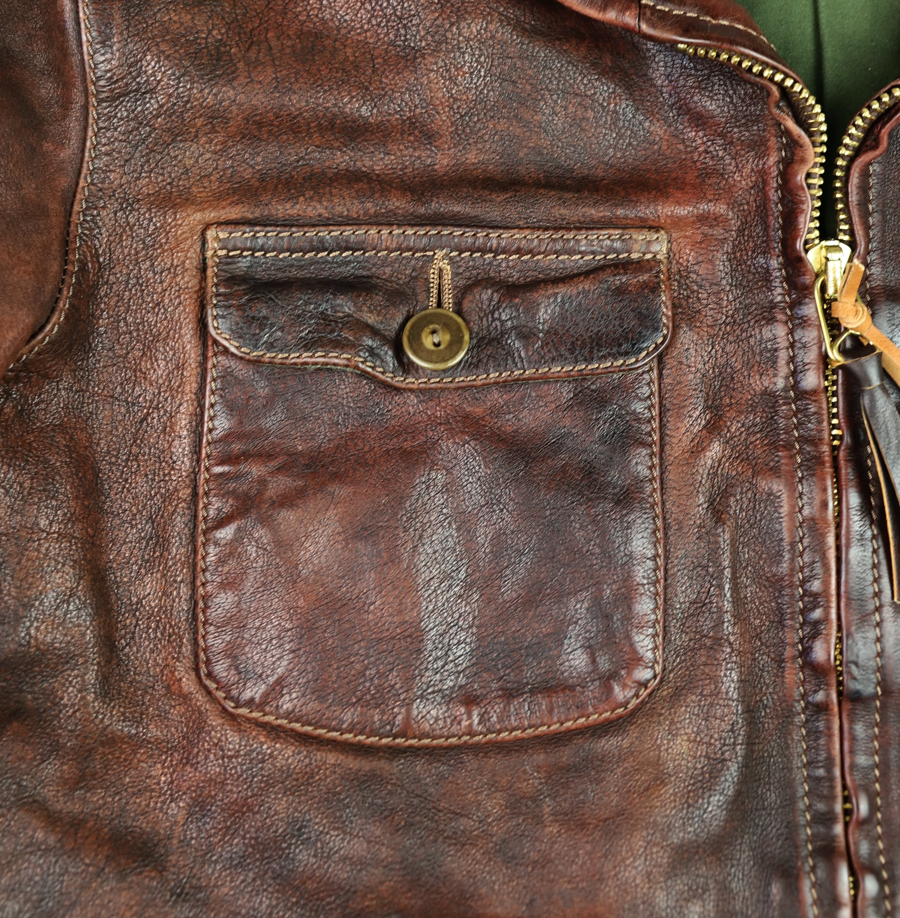 Thedi Atlas Deluxe Half Belt, size 3XL, Hand Dyed Cocoa Toscano