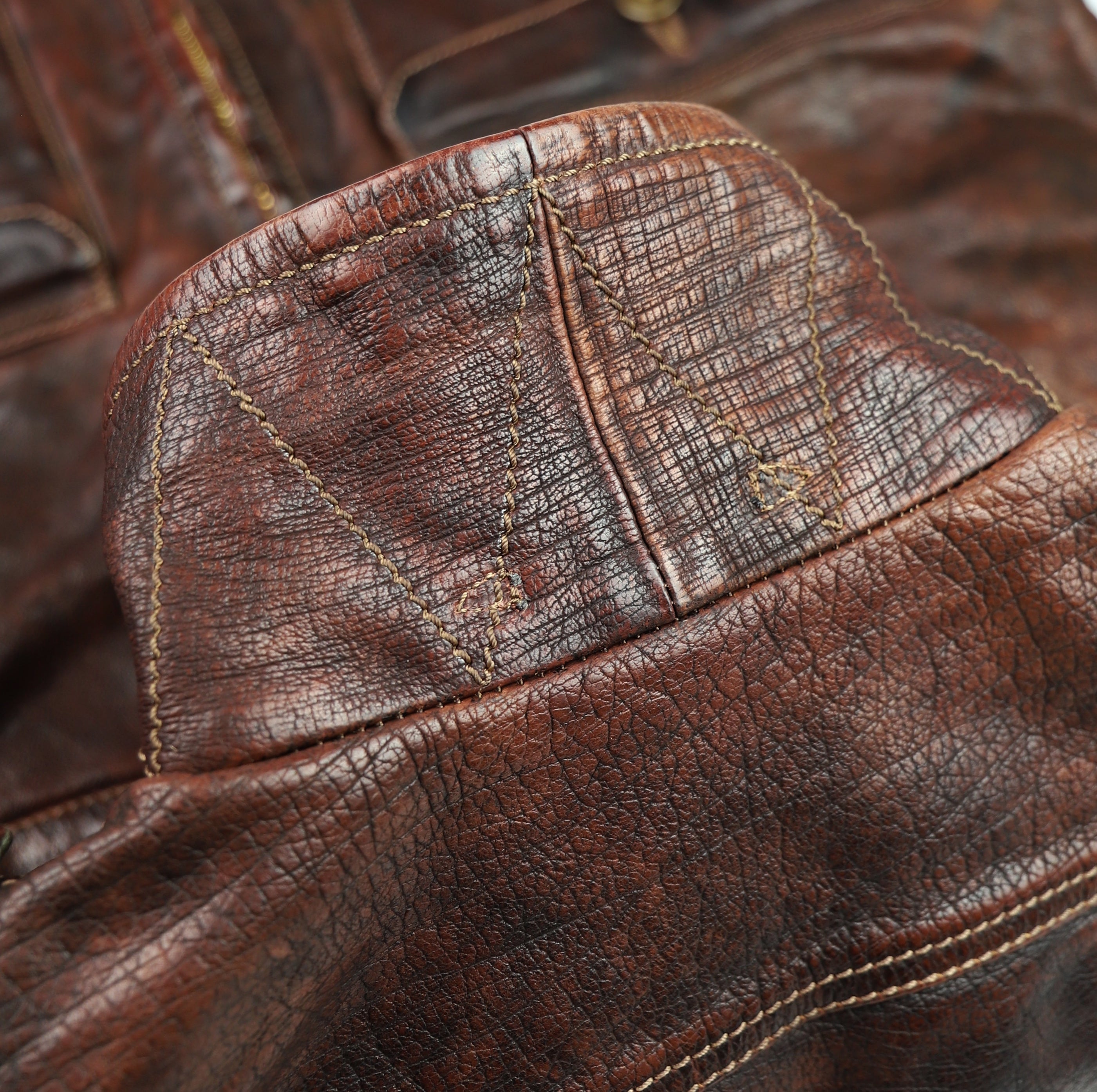 Thedi Atlas Deluxe Half Belt, size 3XL, Hand Dyed Cocoa Toscano