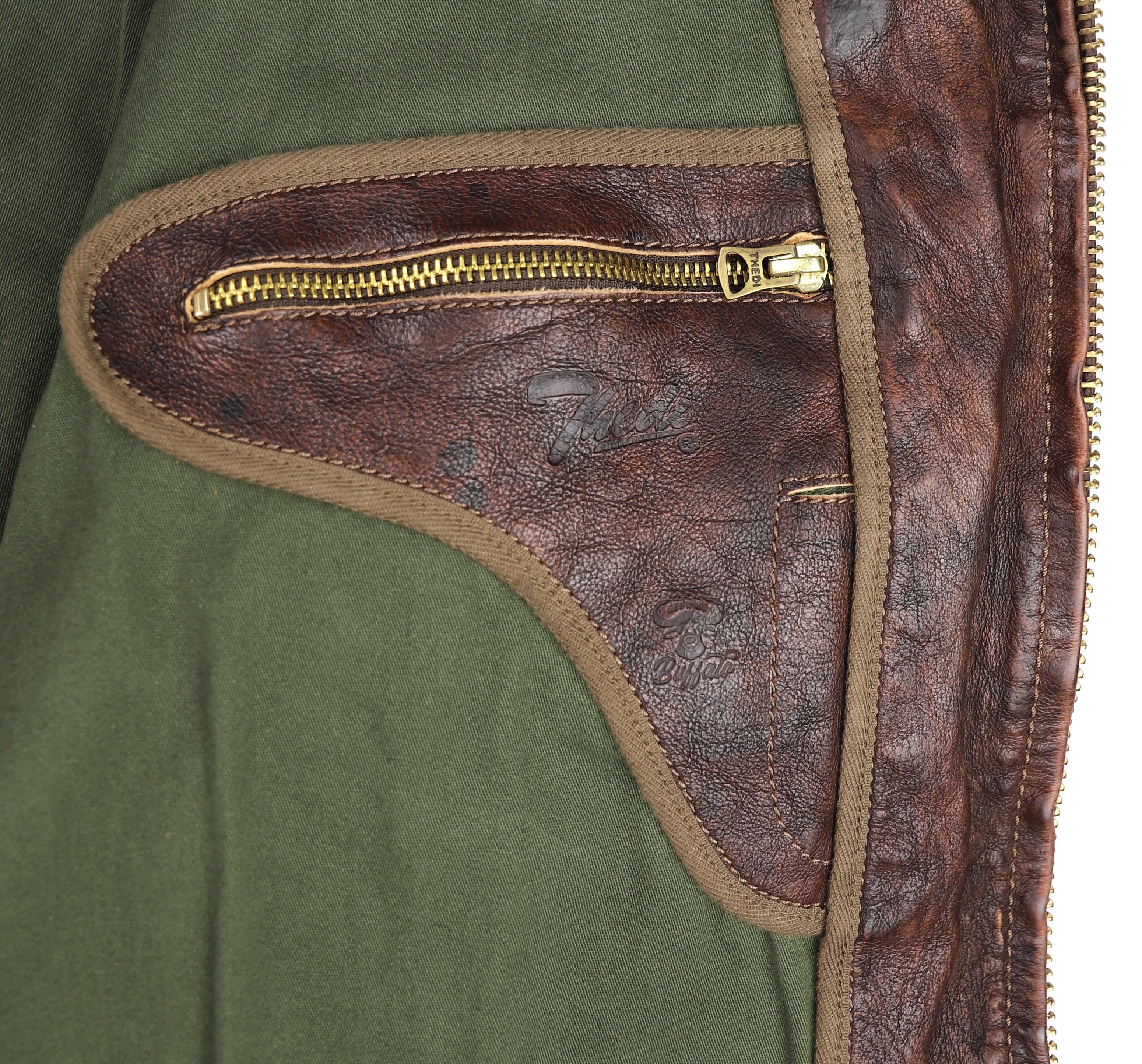 Thedi Atlas Deluxe Half Belt, size 3XL, Hand Dyed Cocoa Toscano