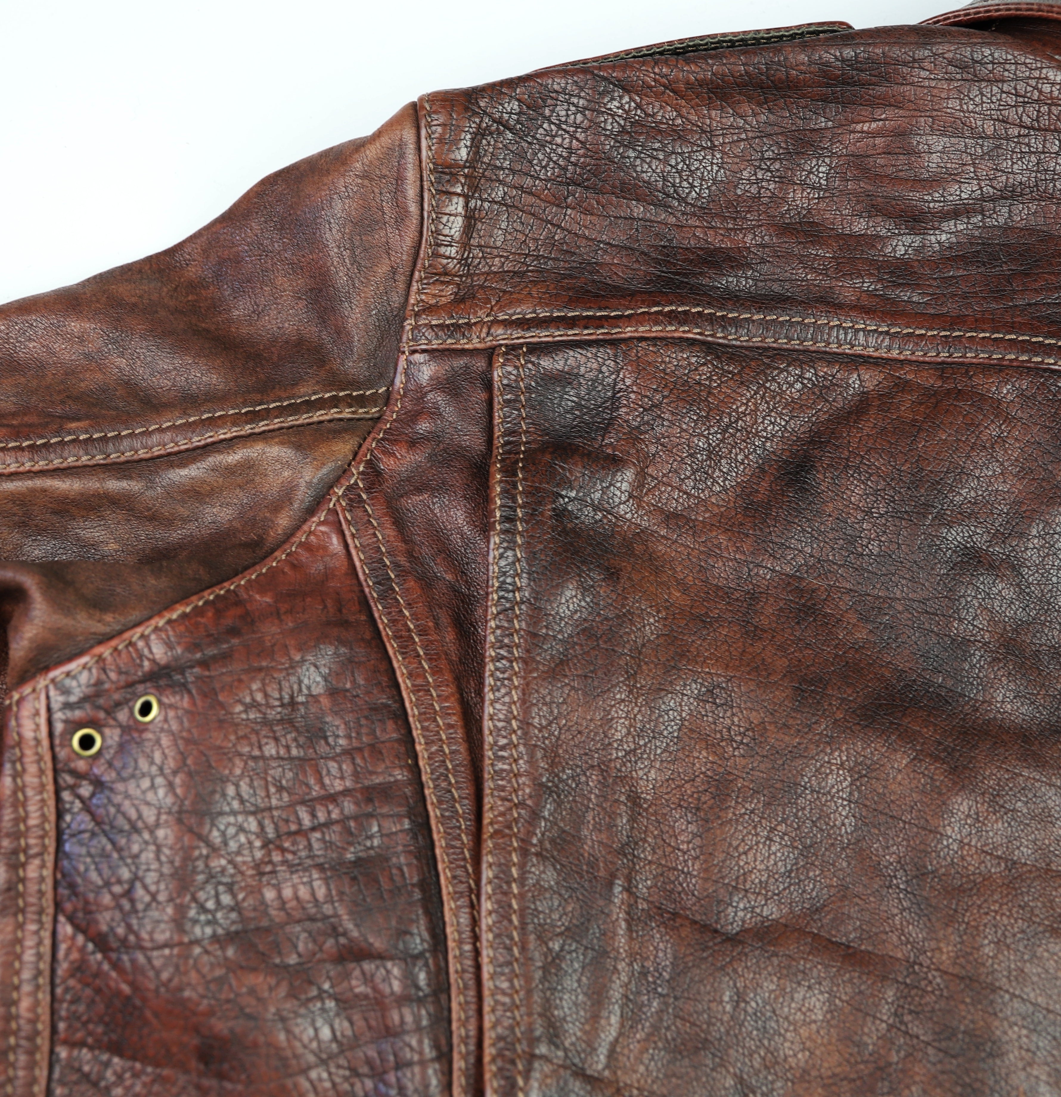 Thedi Atlas Deluxe Half Belt, size 3XL, Hand Dyed Cocoa Toscano
