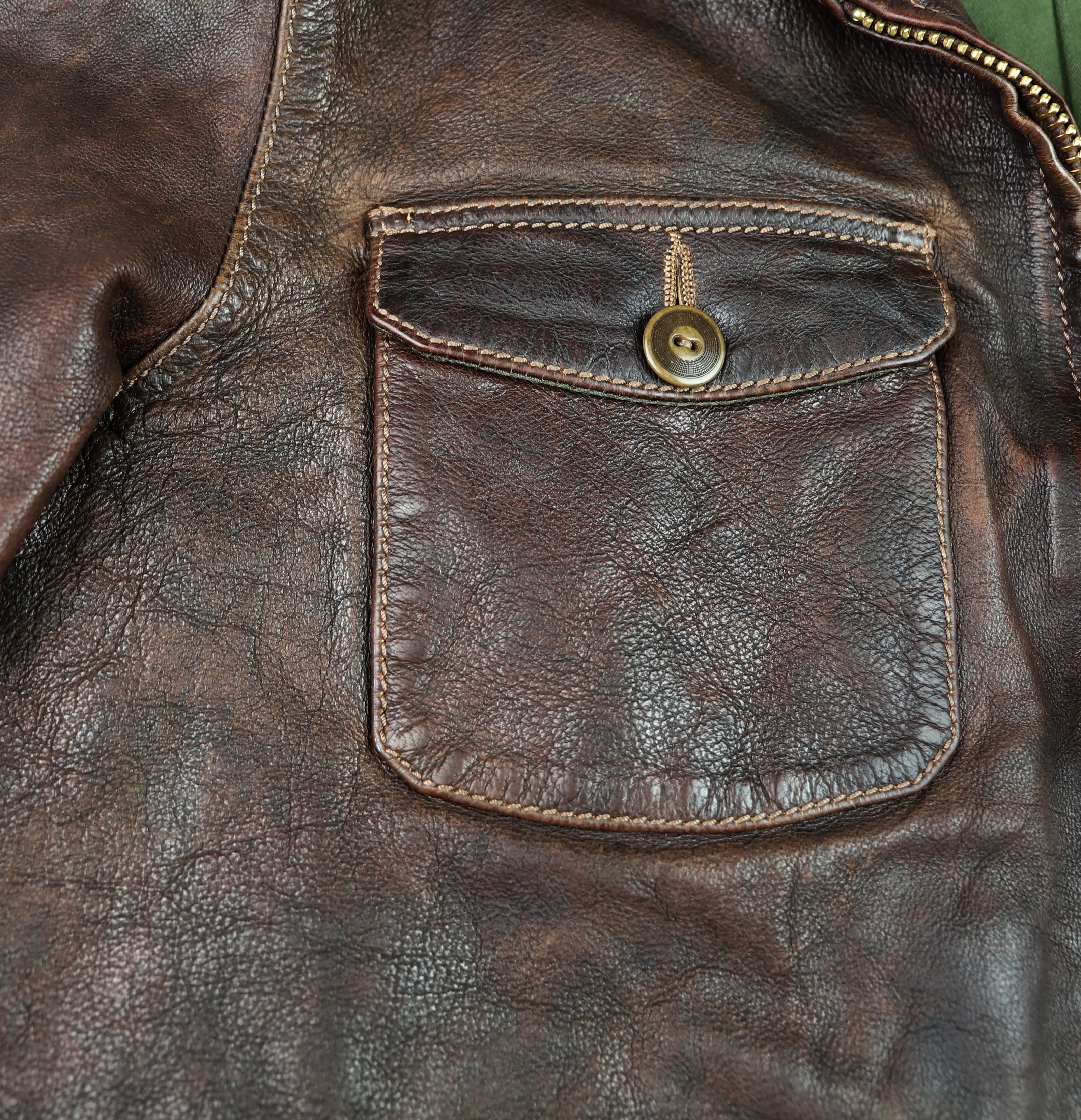 Thedi Atlas Deluxe Half Belt, size Large, Hand Dyed Cocoa Toscano