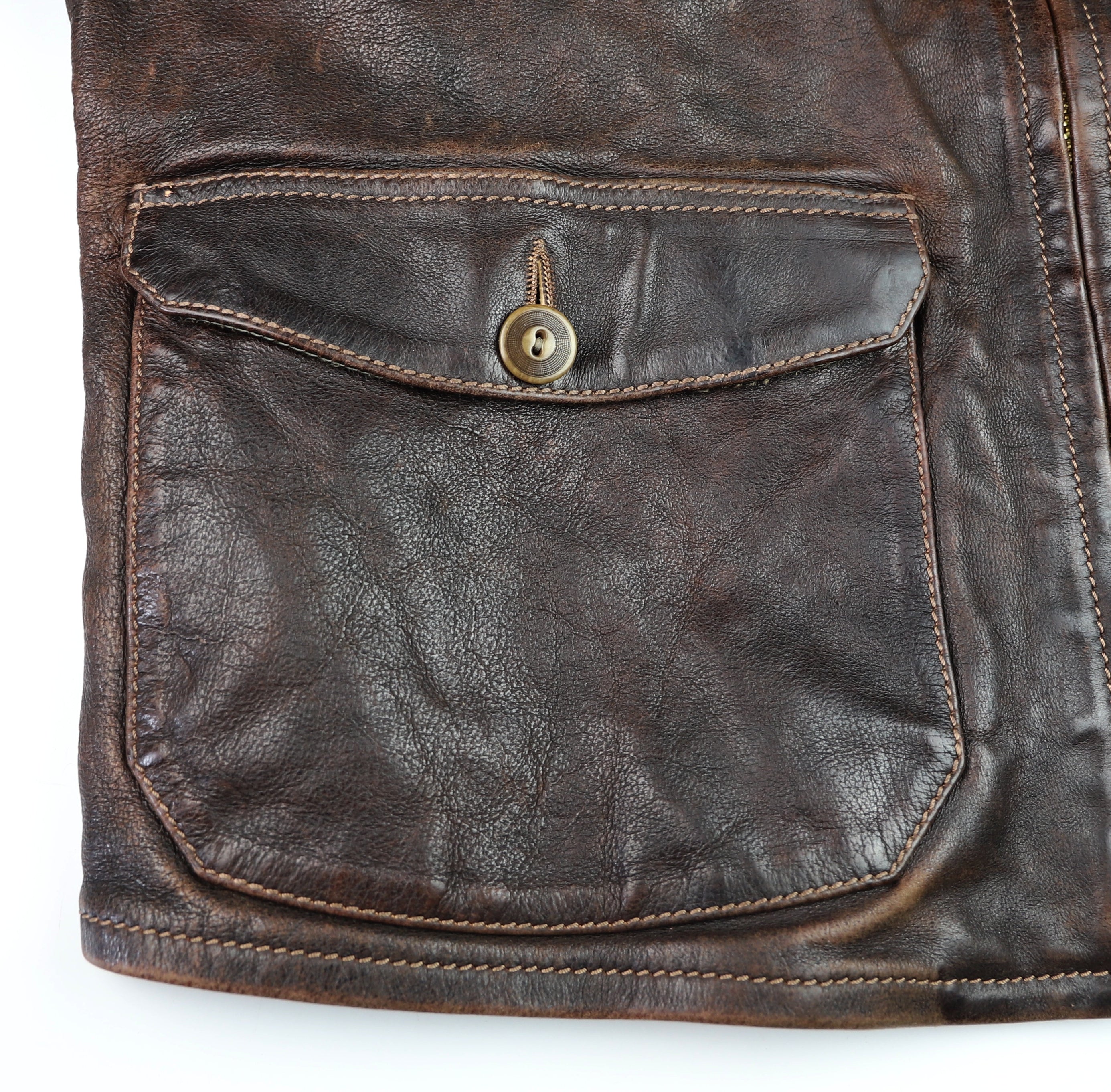Thedi Atlas Deluxe Half Belt, size Large, Hand Dyed Cocoa Toscano