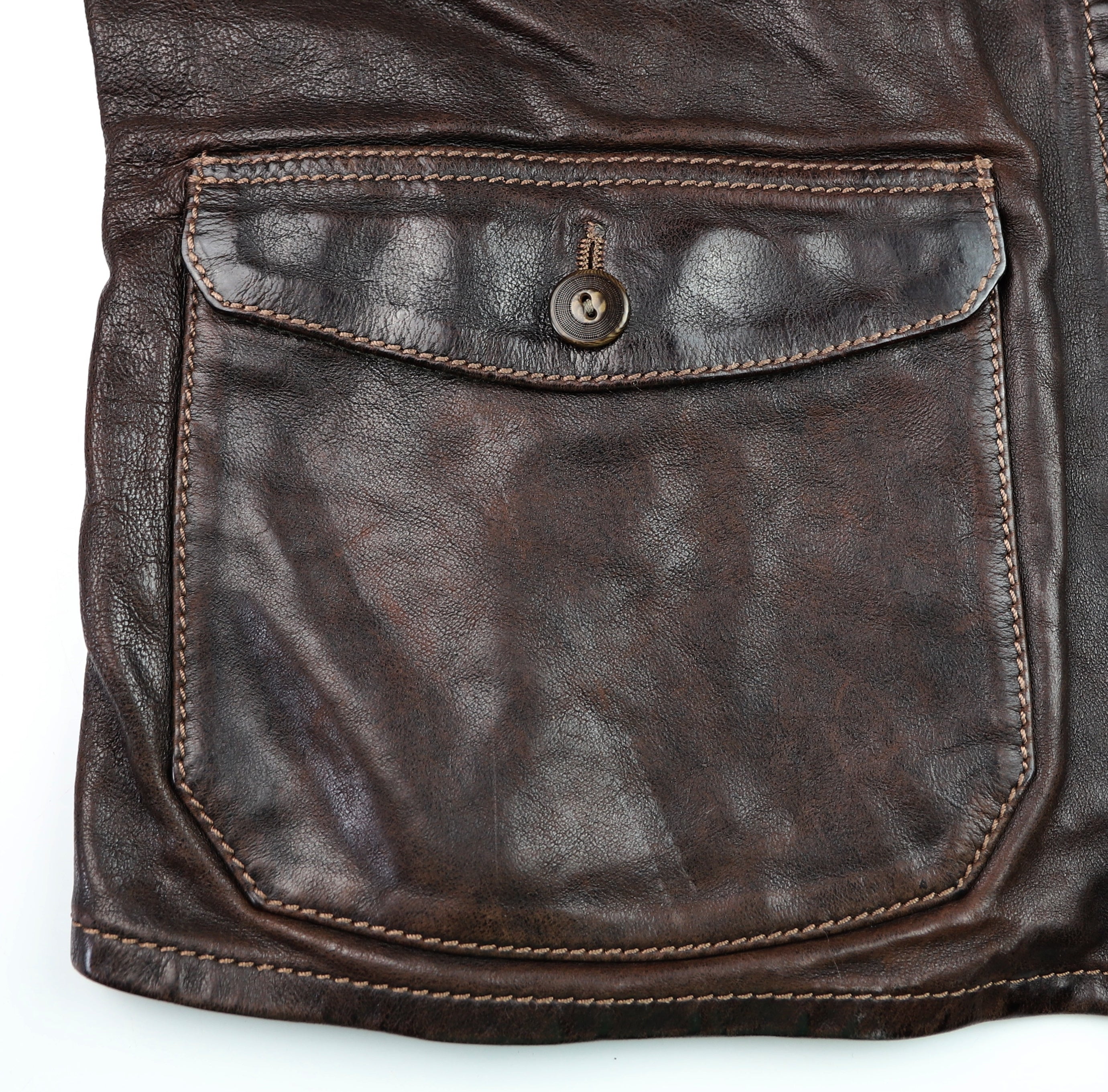 Thedi Atlas Deluxe Half Belt, size Large, Hand Dyed Cocoa Toscano Buffalo