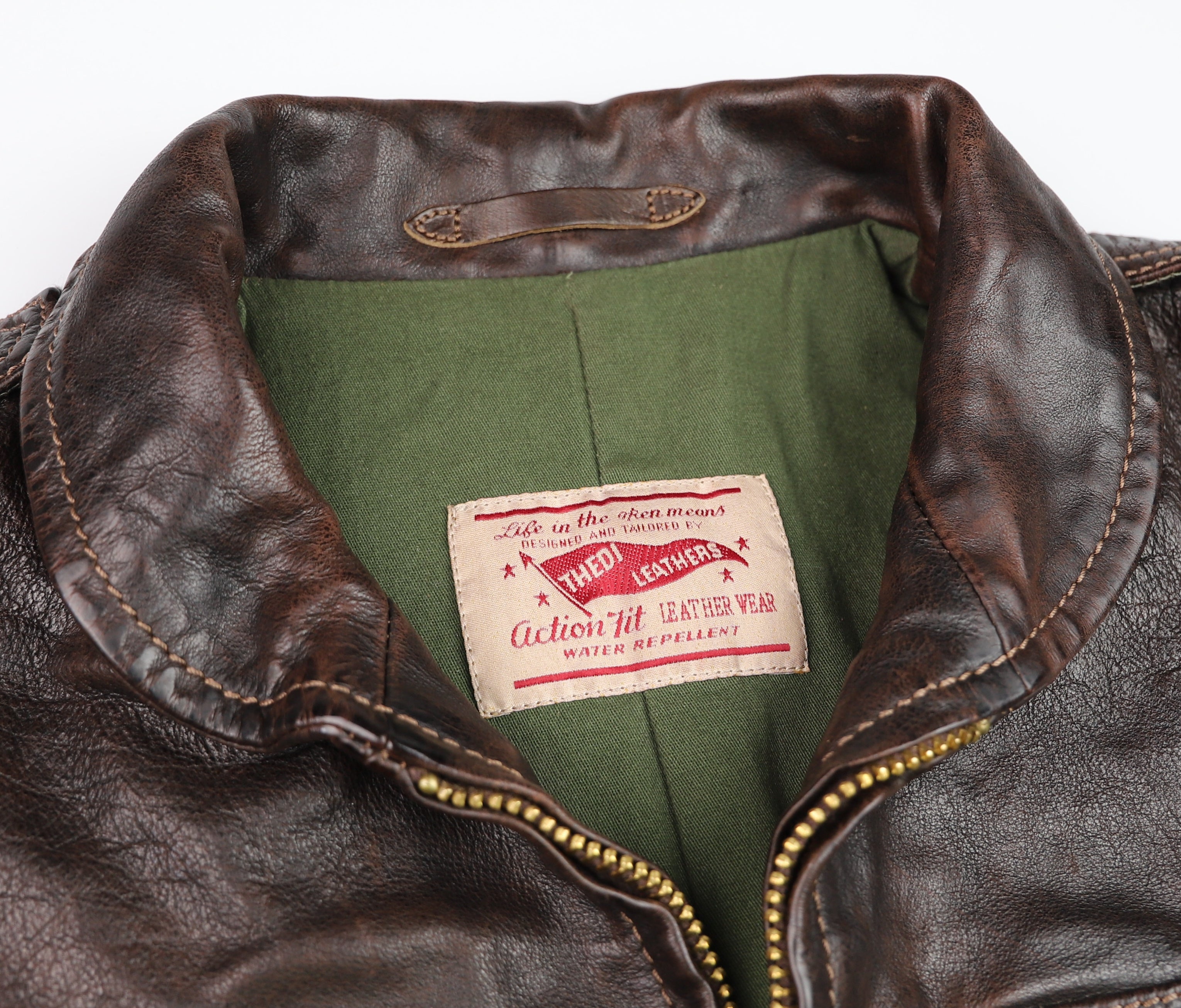 Thedi Atlas Deluxe Half Belt, size Large, Hand Dyed Cocoa Toscano Buffalo