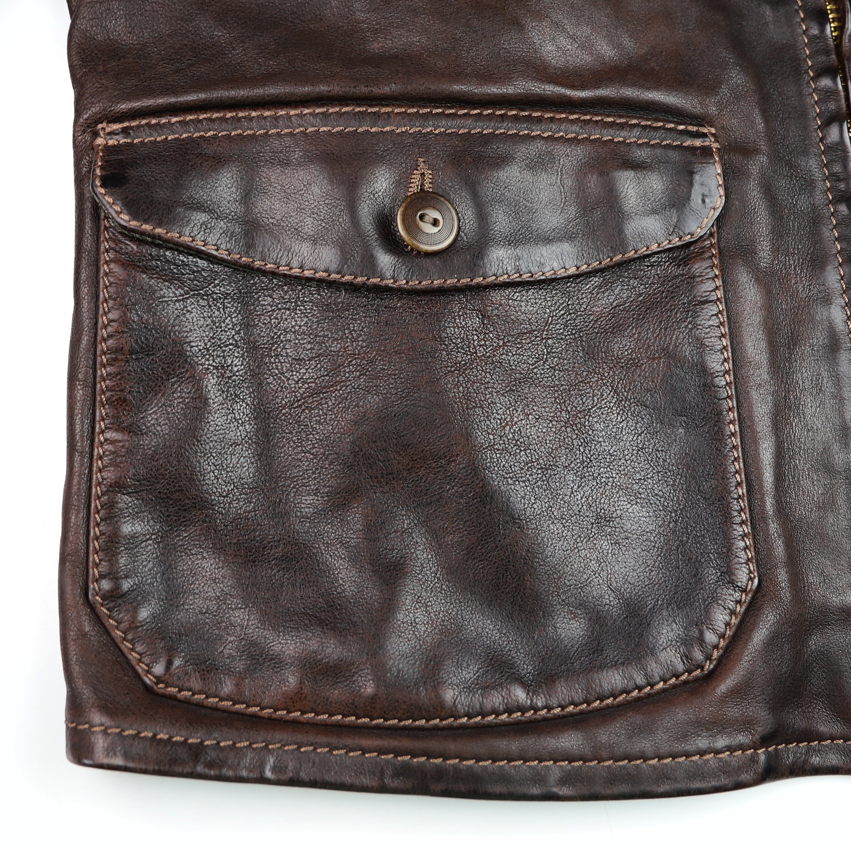 Thedi Atlas Deluxe Half Belt, size Medium, Hand Dyed Cocoa Buffalo