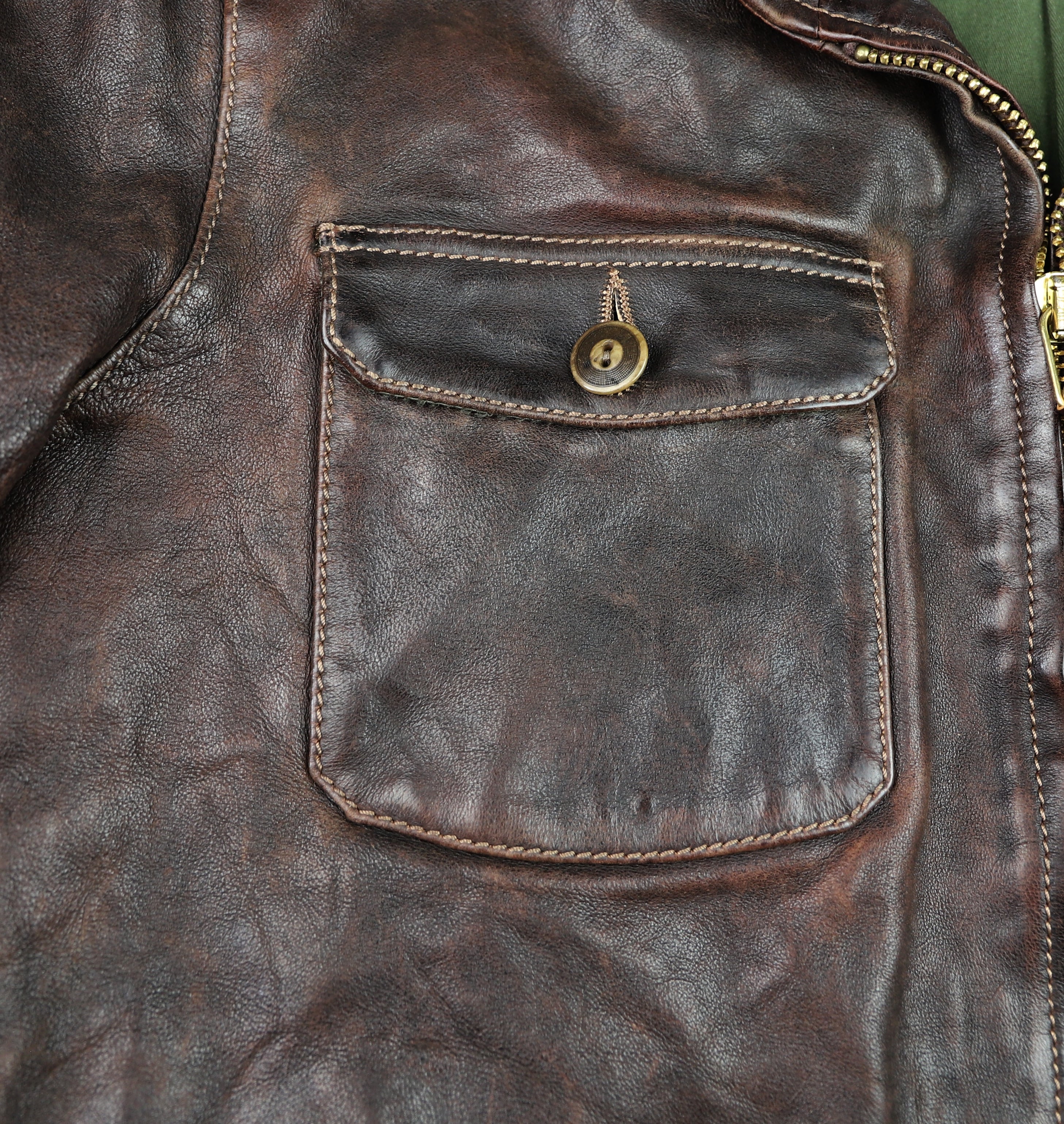 Thedi Atlas Deluxe Half Belt, size XL, Hand Dyed Cocoa Toscano