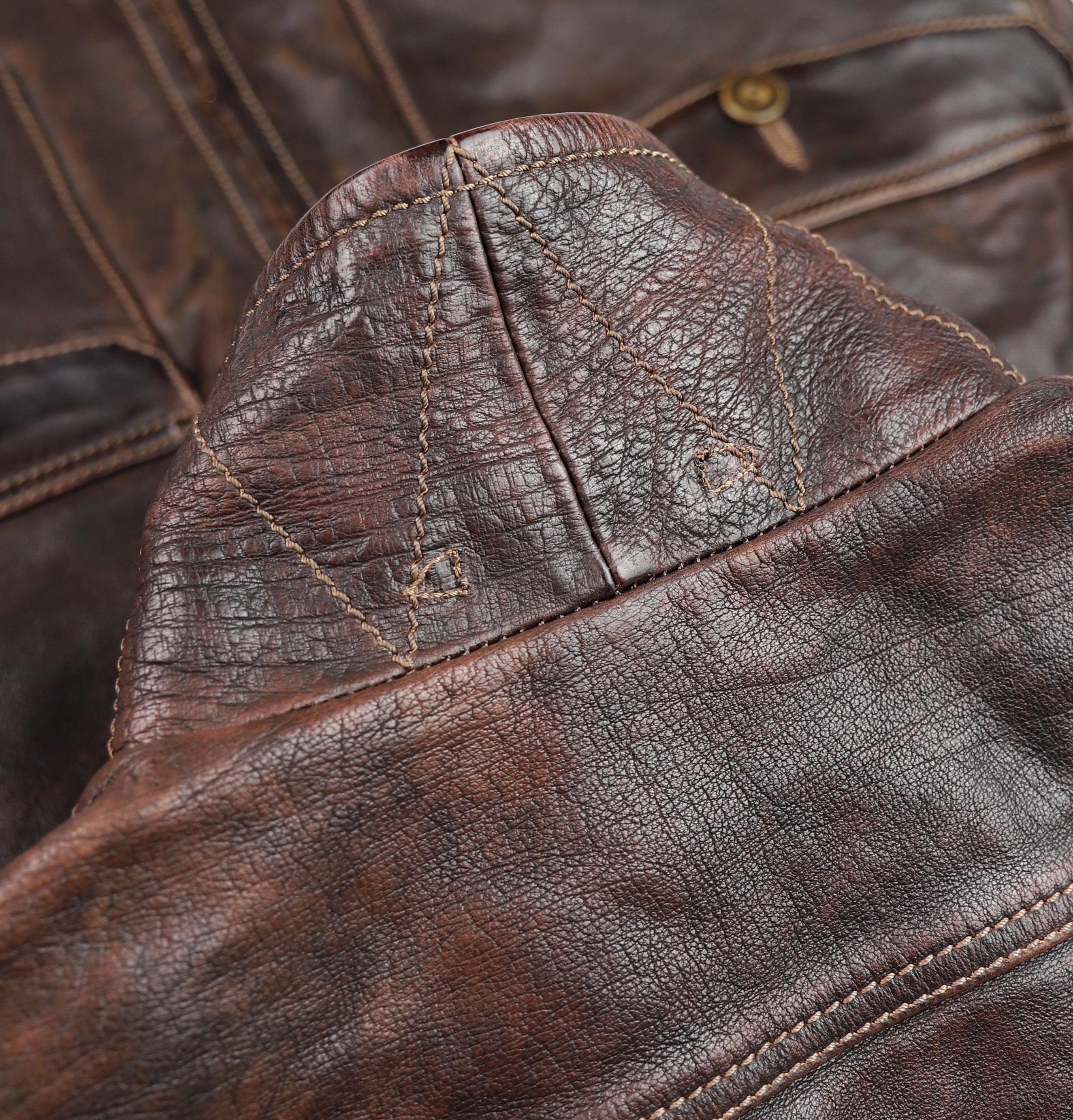 Thedi Atlas Deluxe Half Belt, size XL, Hand Dyed Cocoa Toscano