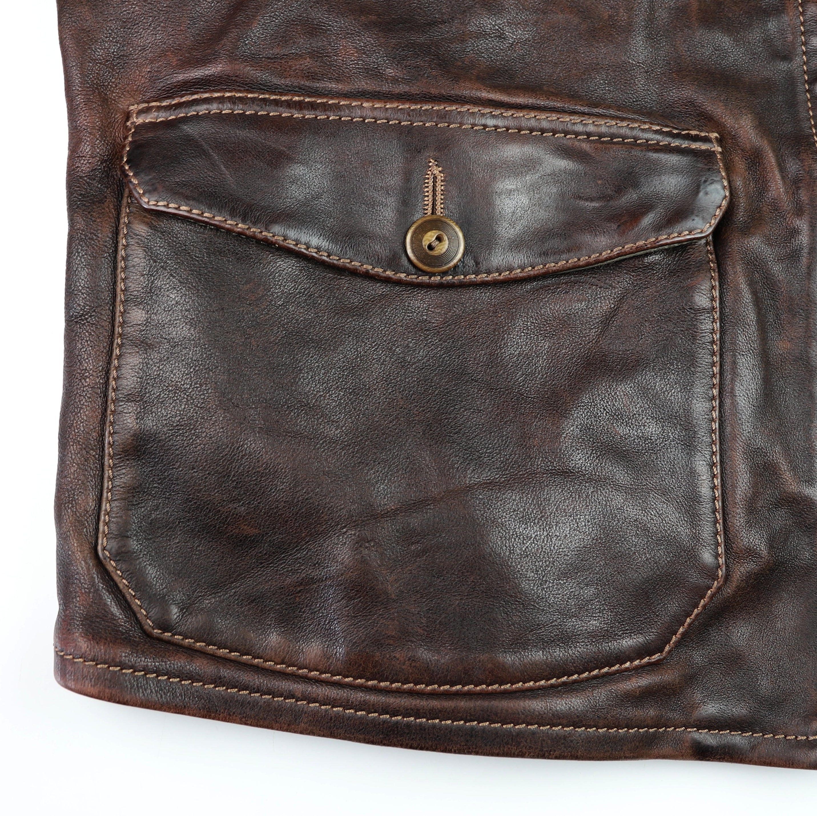 Thedi Atlas Deluxe Half Belt, size XL, Hand Dyed Cocoa Toscano