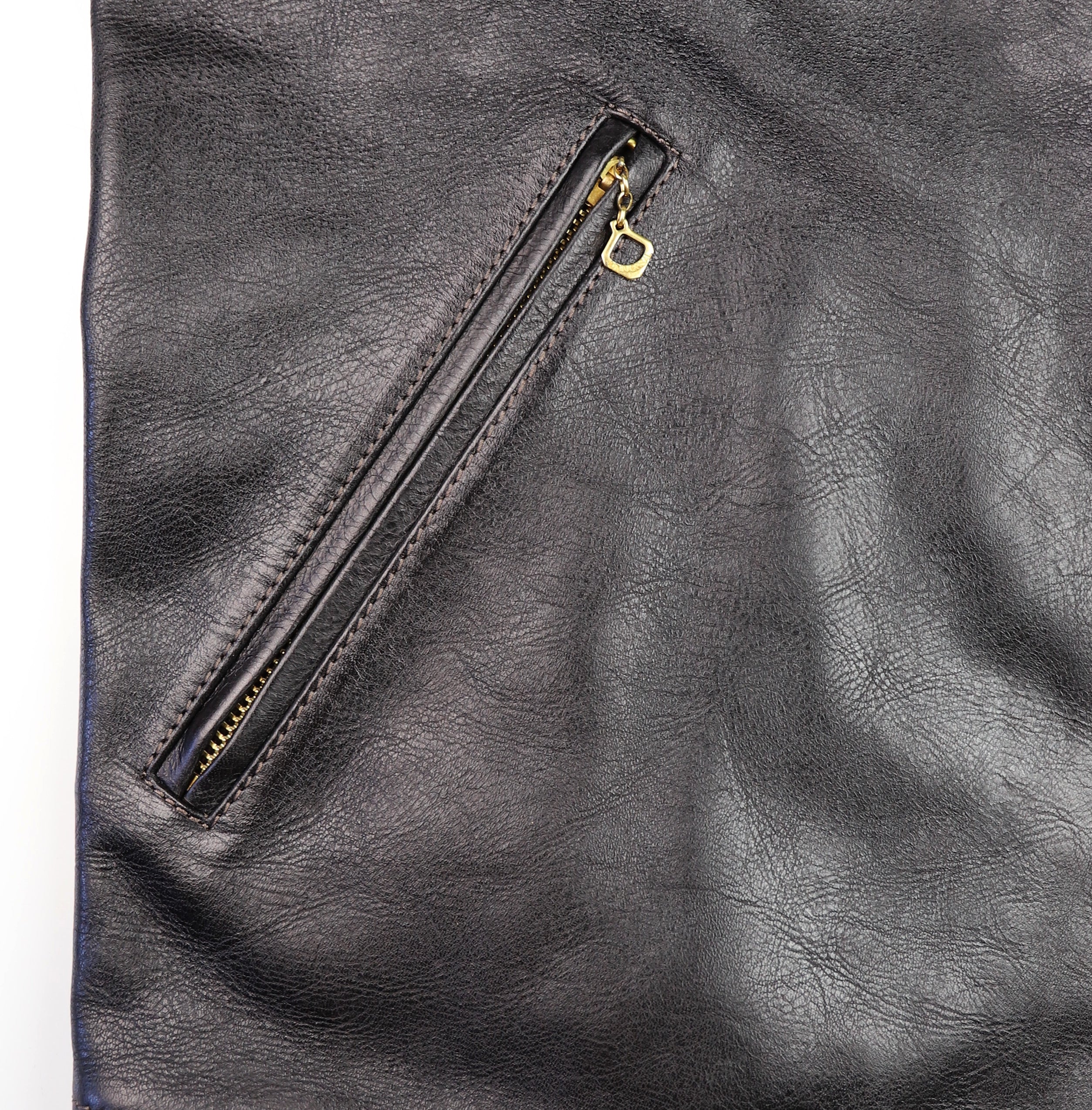 Thedi Cafe Racer, size 2XL, Black Teacore Bruciato Horsehide, New w/o Tags