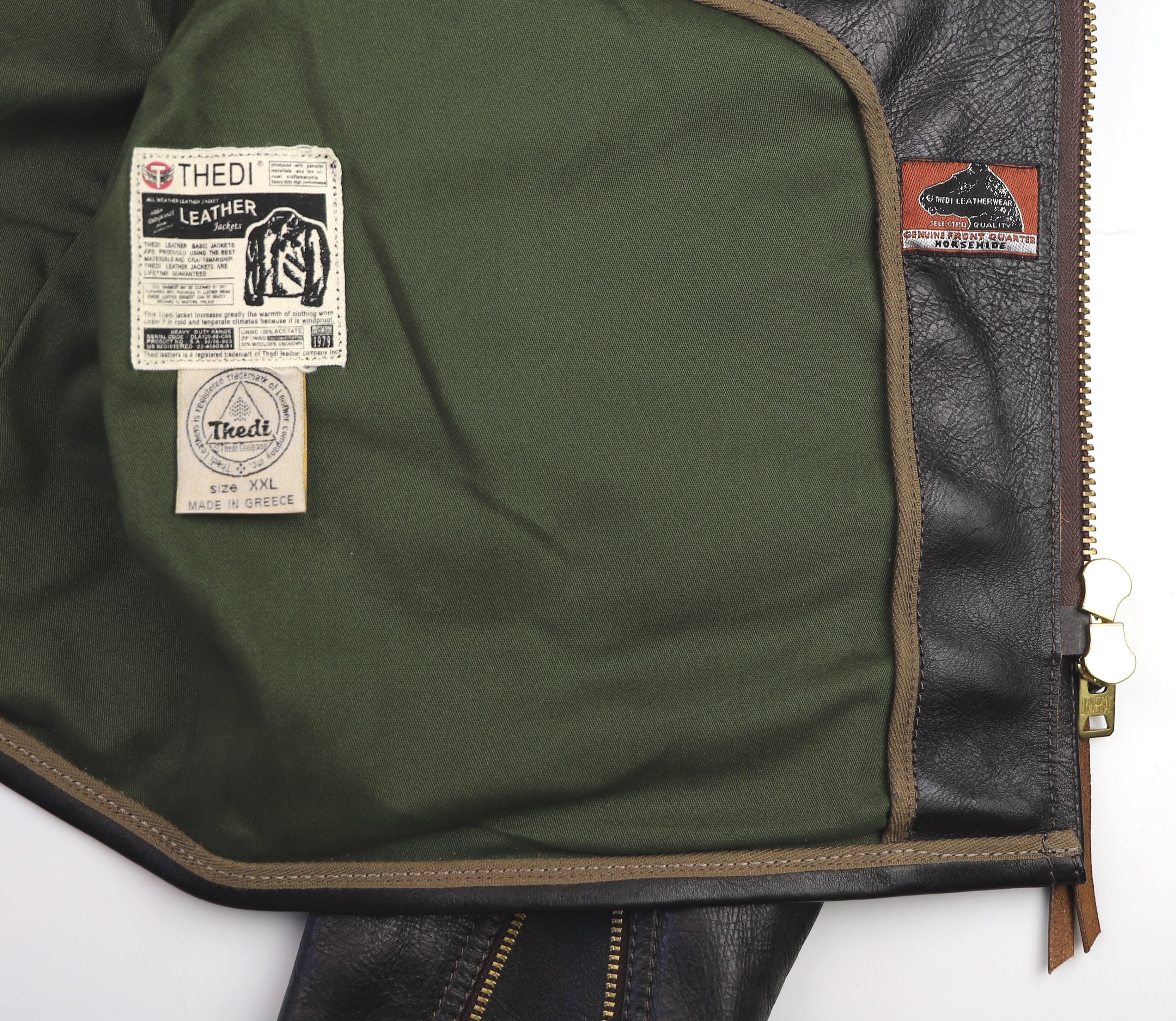 Thedi Cafe Racer, size 2XL, Black Teacore Bruciato Horsehide, New w/o Tags