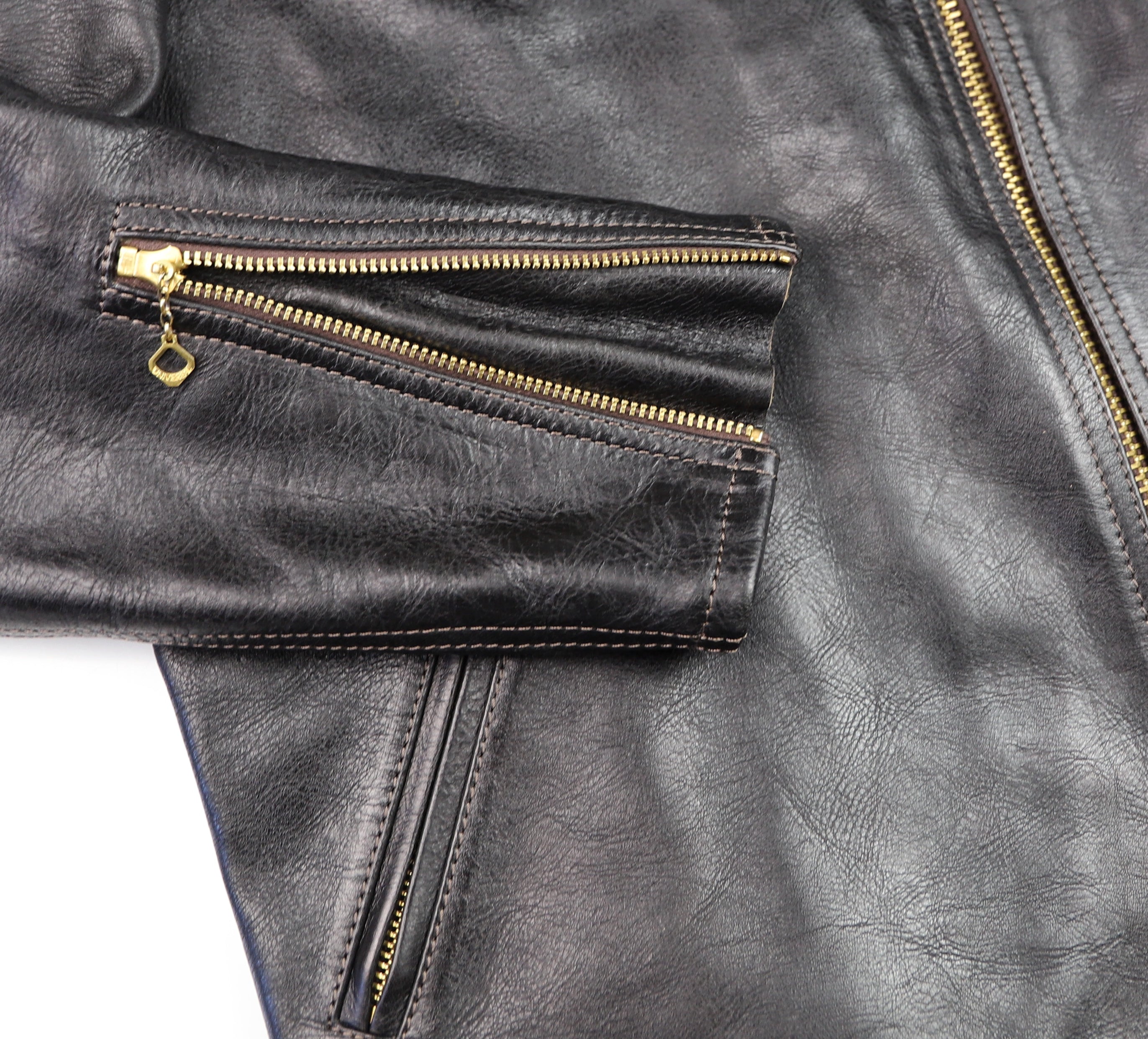 Thedi Cafe Racer, size 2XL, Black Teacore Bruciato Horsehide, New w/o Tags
