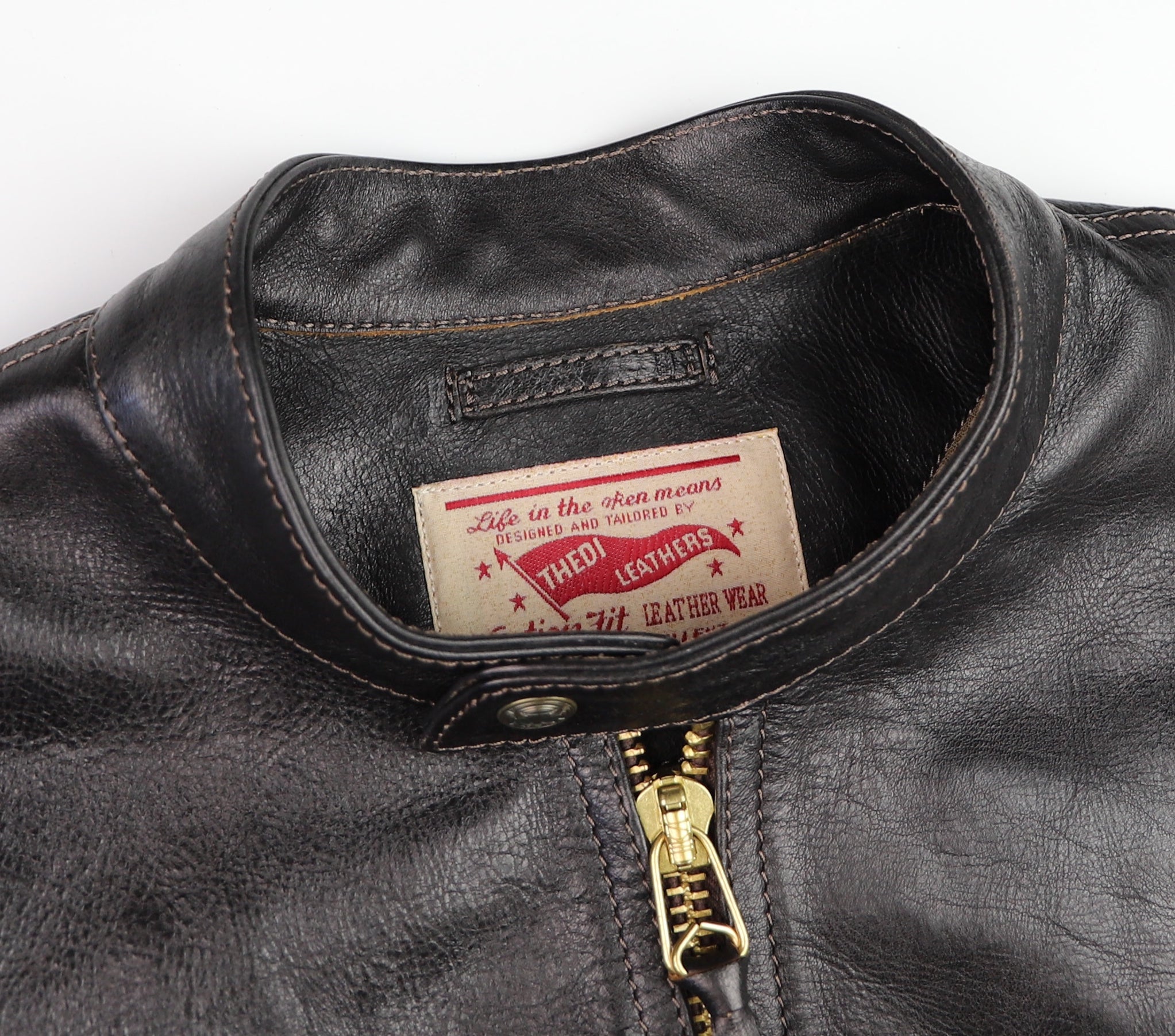 Thedi Cafe Racer, size 2XL, Black Teacore Bruciato Horsehide, New w/o Tags
