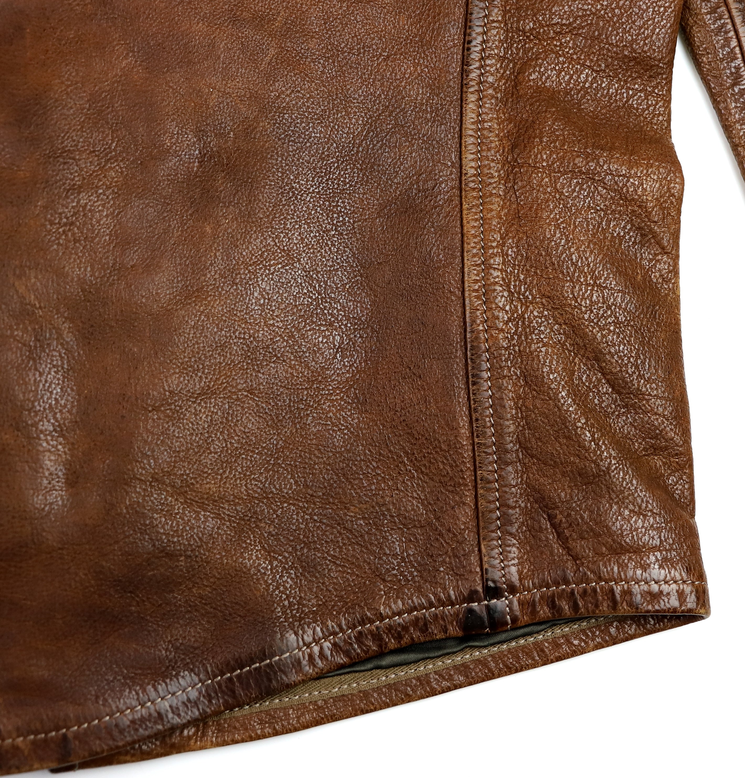 Thedi Cafe Racer Jacket, size Medium, Light Brown Toscano Buffalo