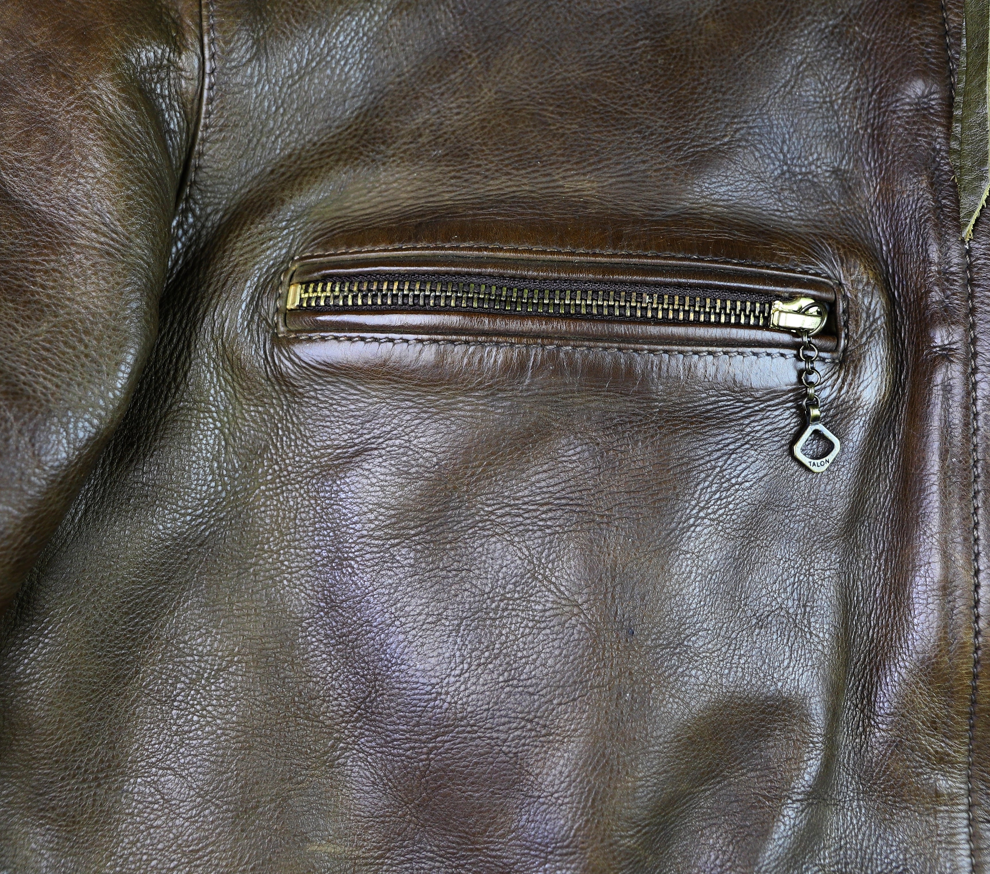 Thedi Cafe Racer, size Large, Gently Worn Olive Canneto Cowhide