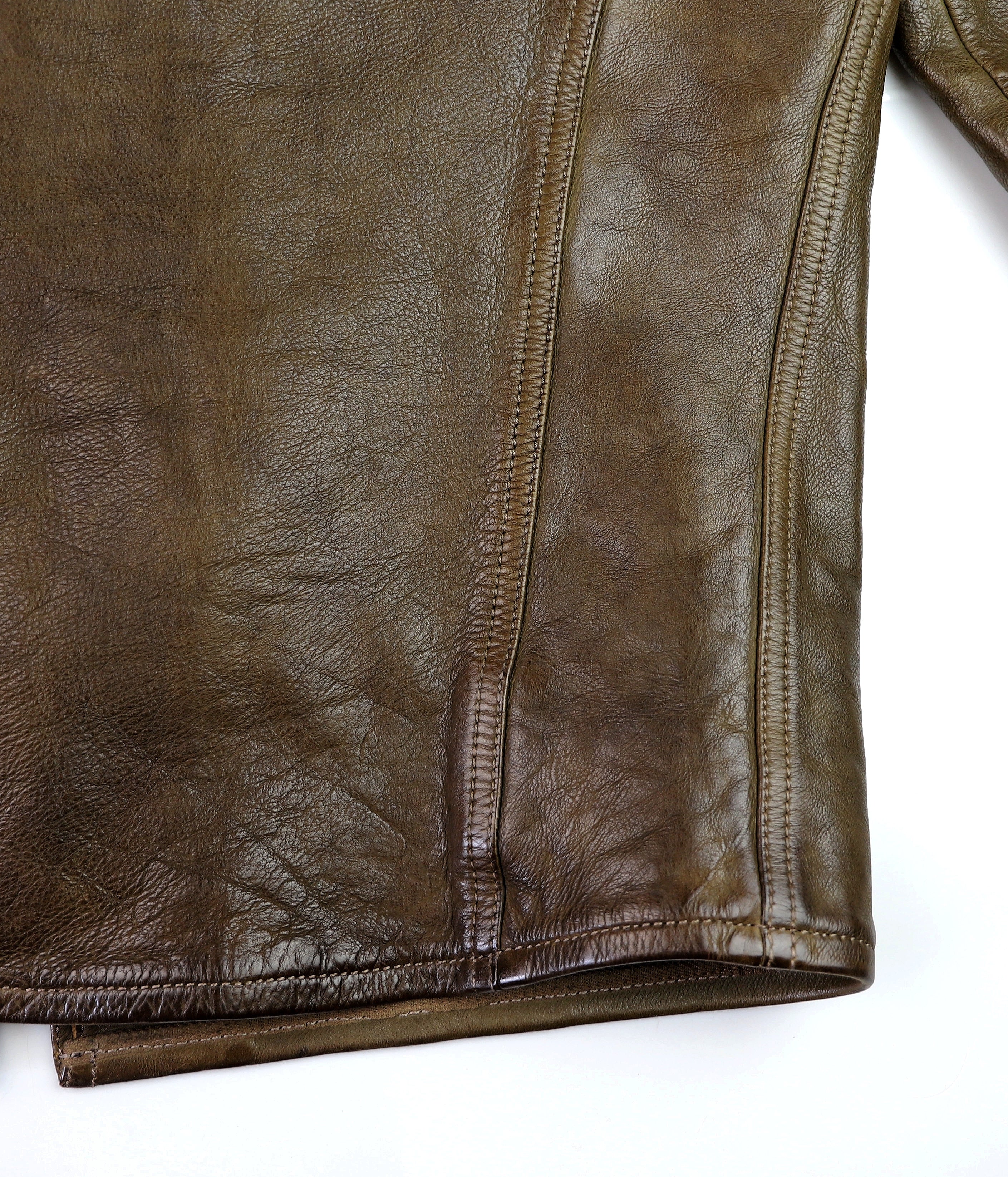 Thedi Cafe Racer, size Large, Gently Worn Olive Canneto Cowhide