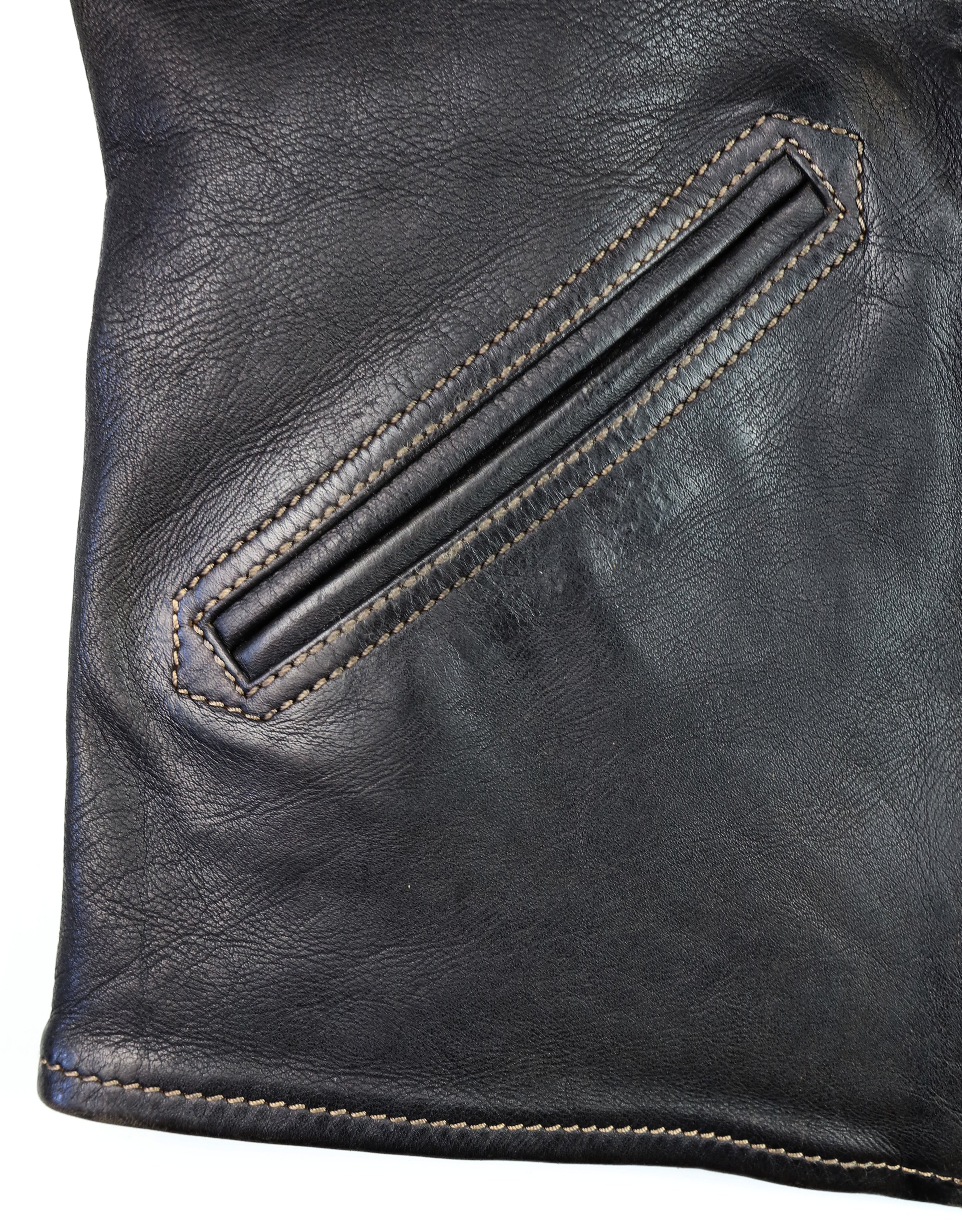 Thedi Evander Crosszip Half Belt, size XL, Black Teacore Bruciato Horsehide