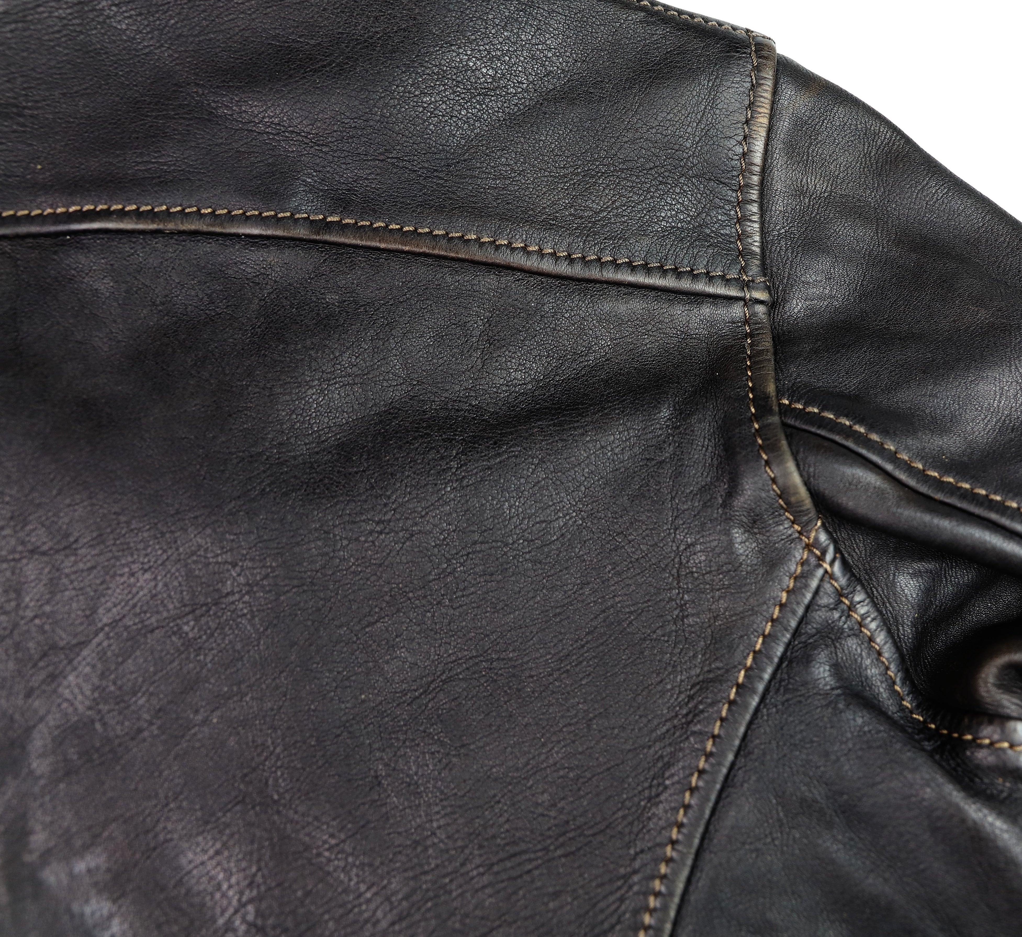 Thedi Evander Crosszip Half Belt, size XL, Black Teacore Bruciato Horsehide