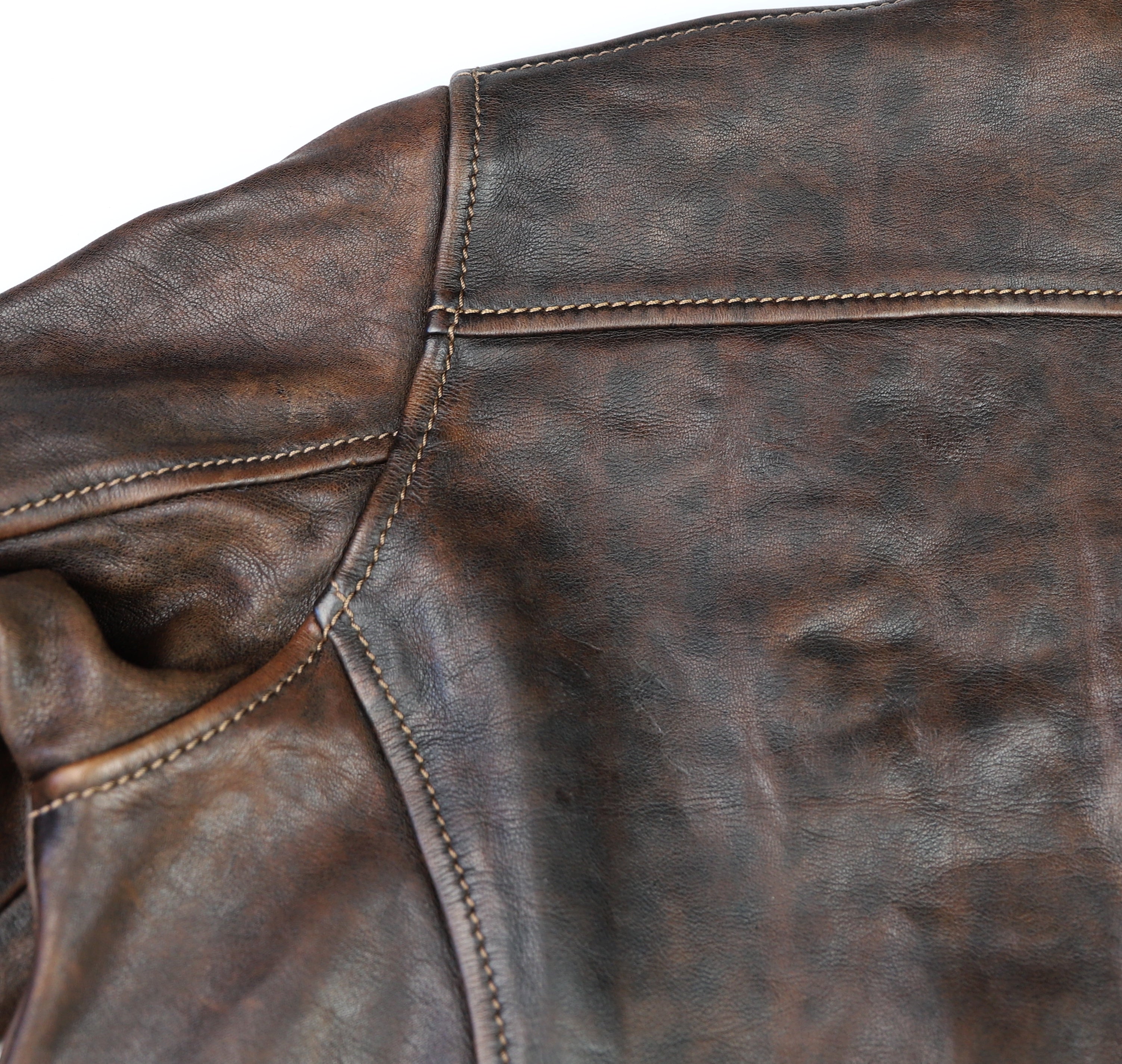 Thedi Evander Crosszip Half Belt, size 2XL, Chestnut Bruciato Horsehide