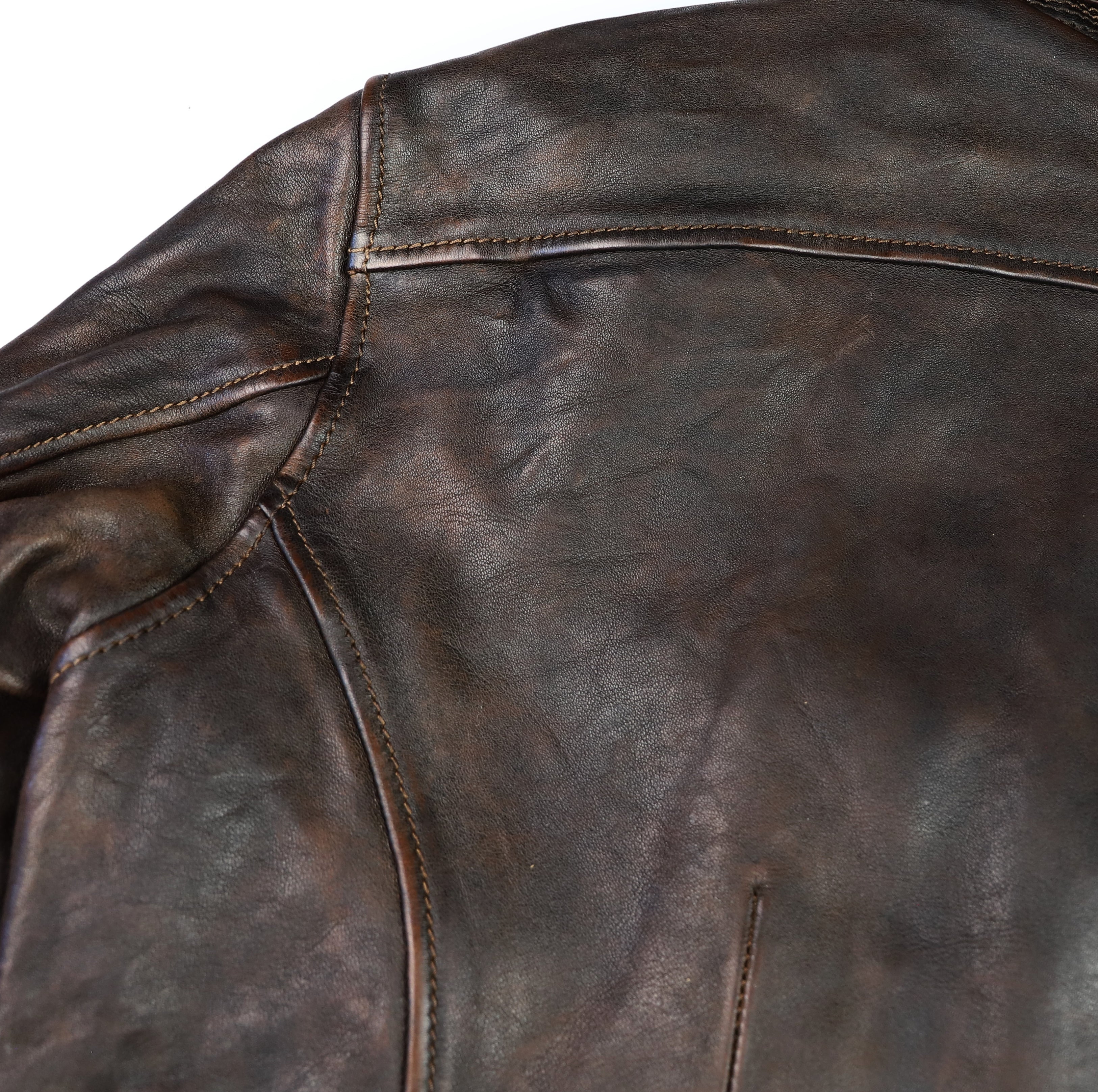 Thedi Evander Crosszip Half Belt, size 2XL, Chestnut Bruciato Horsehide