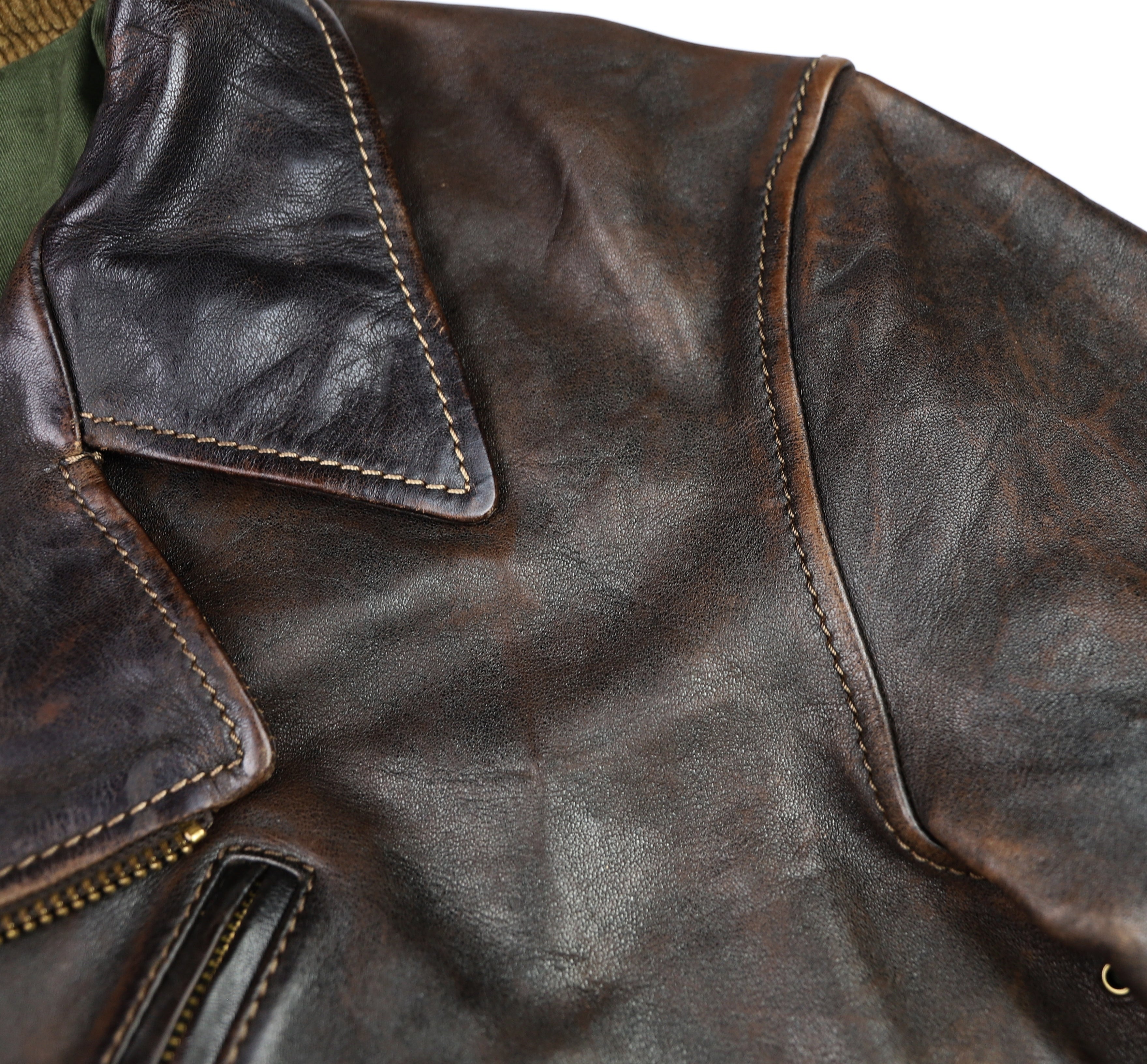 Thedi Evander Crosszip Half Belt, size 3XL, Chestnut Bruciato Horsehide