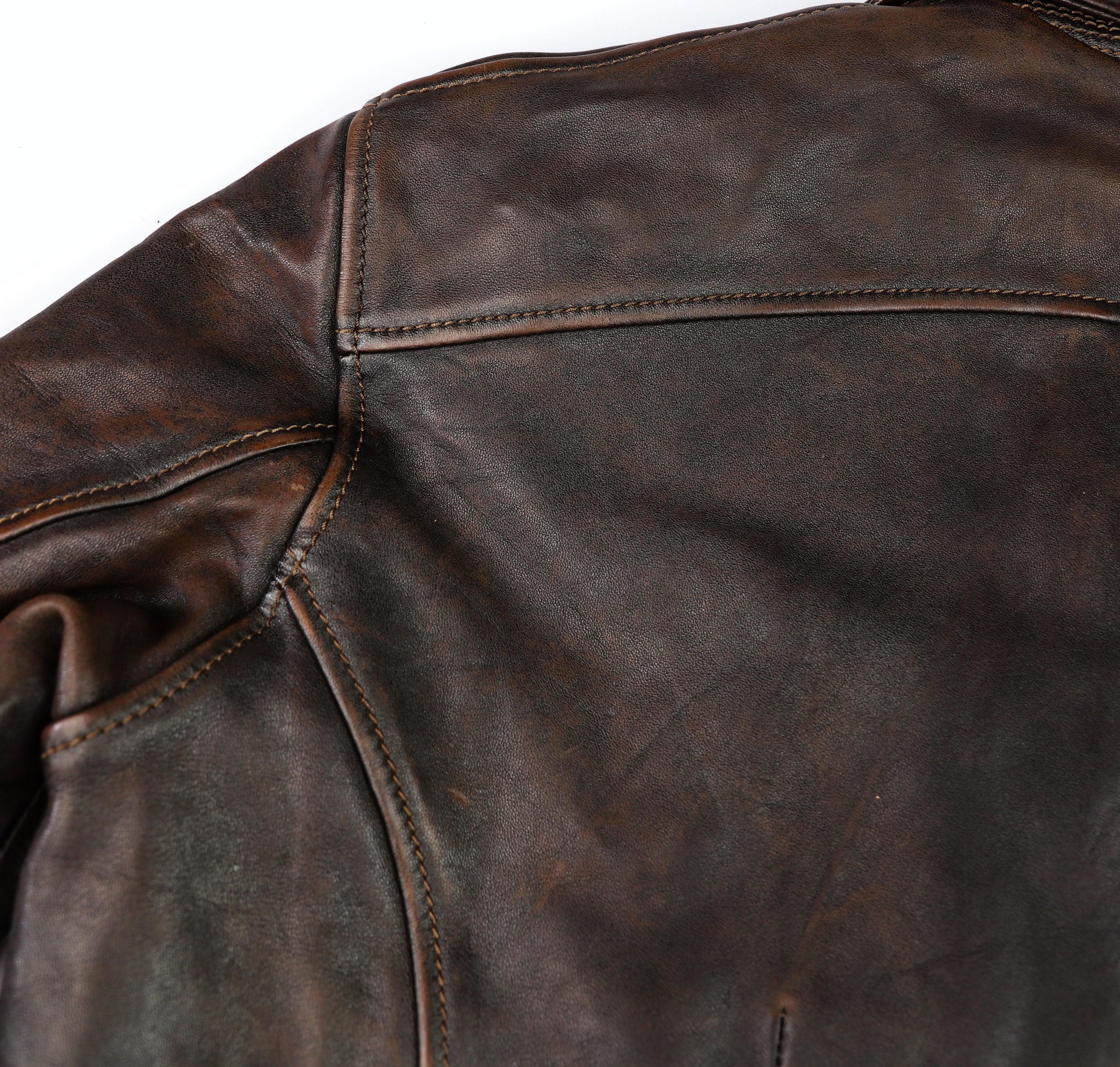 Thedi Evander Crosszip Half Belt, size 3XL, Chestnut Bruciato Horsehide