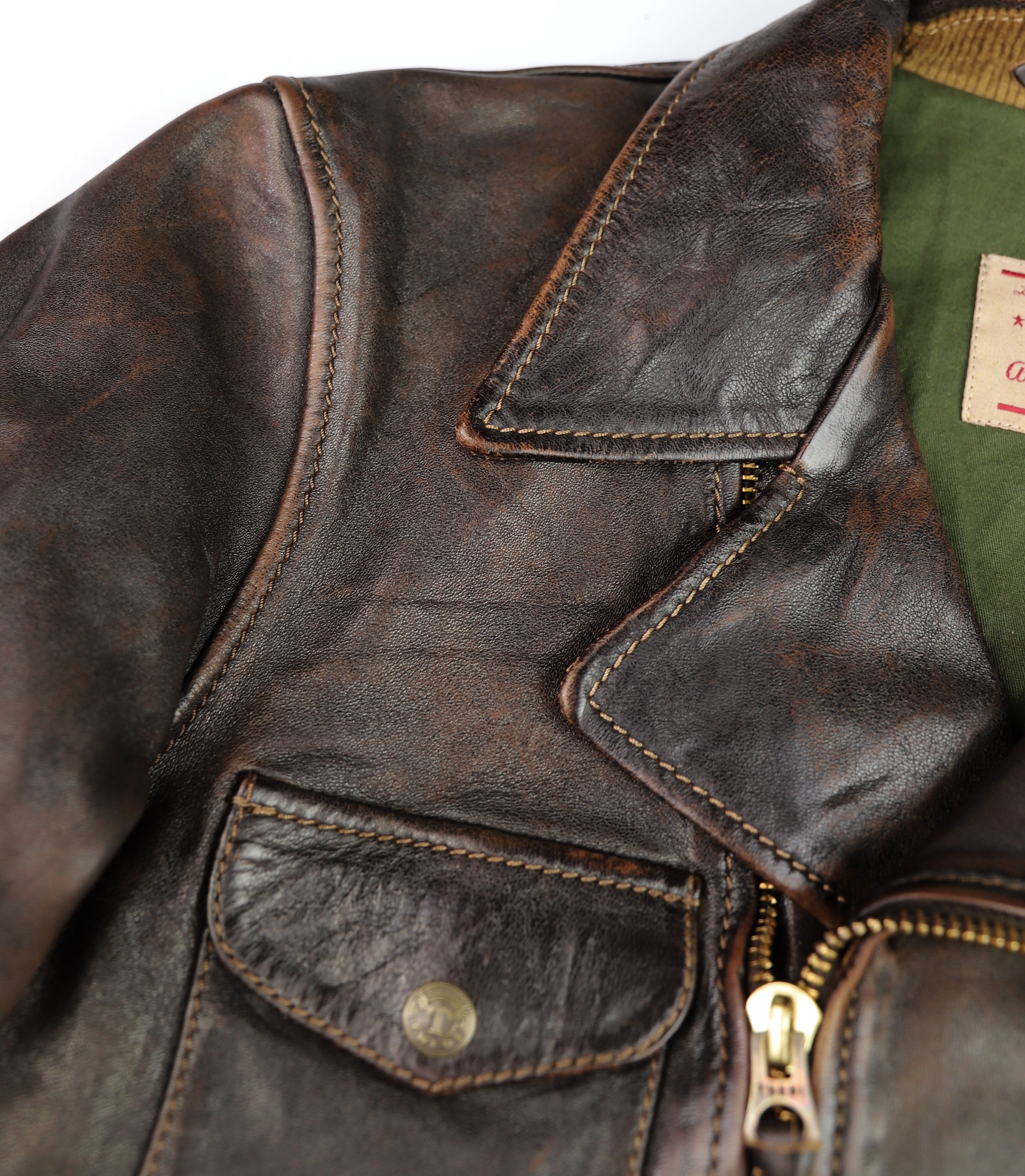 Thedi Evander Crosszip Half Belt, size Large, Chestnut Bruciato Horsehide