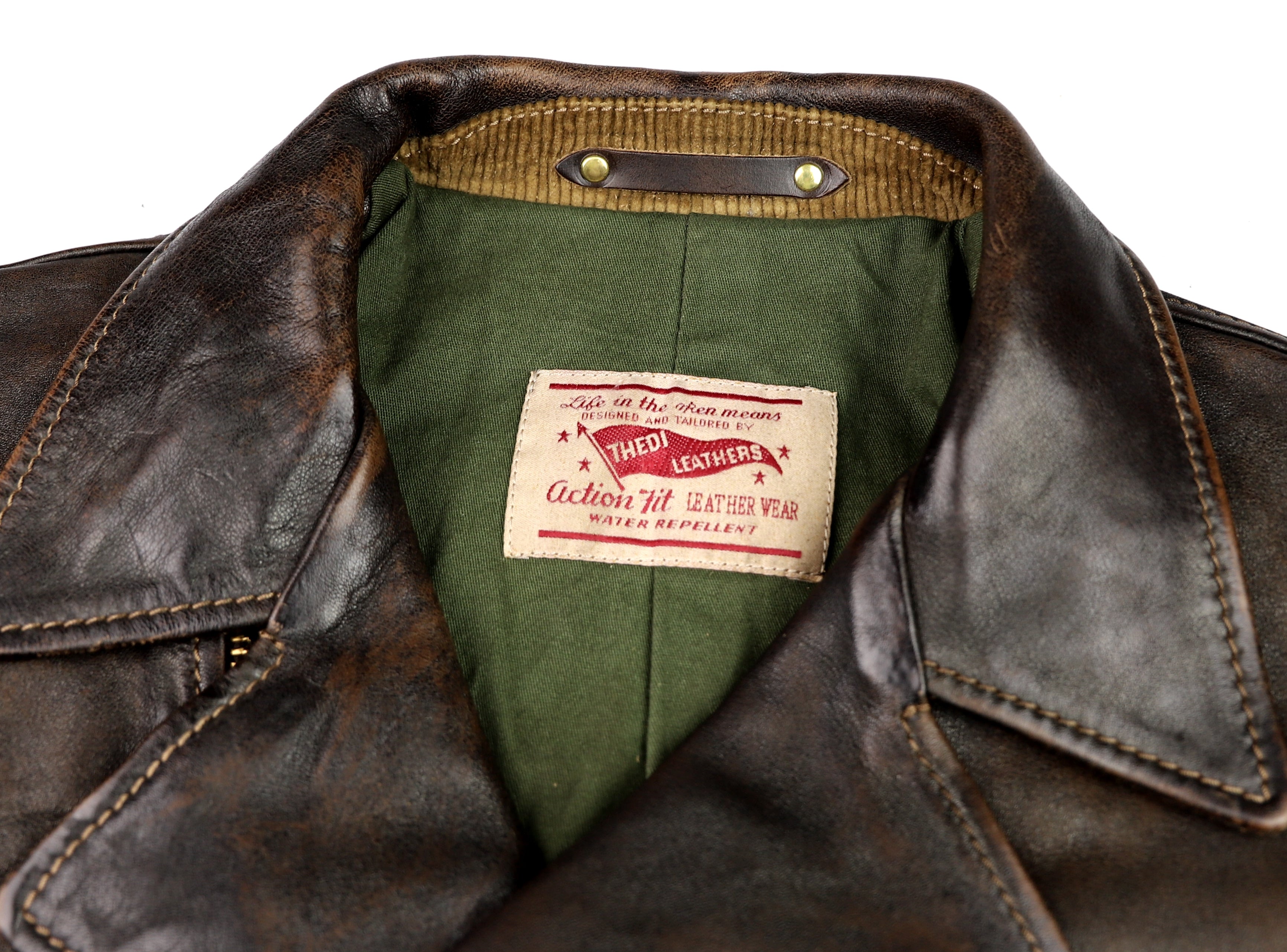 Thedi Evander Crosszip Half Belt, size Large, Chestnut Bruciato Horsehide