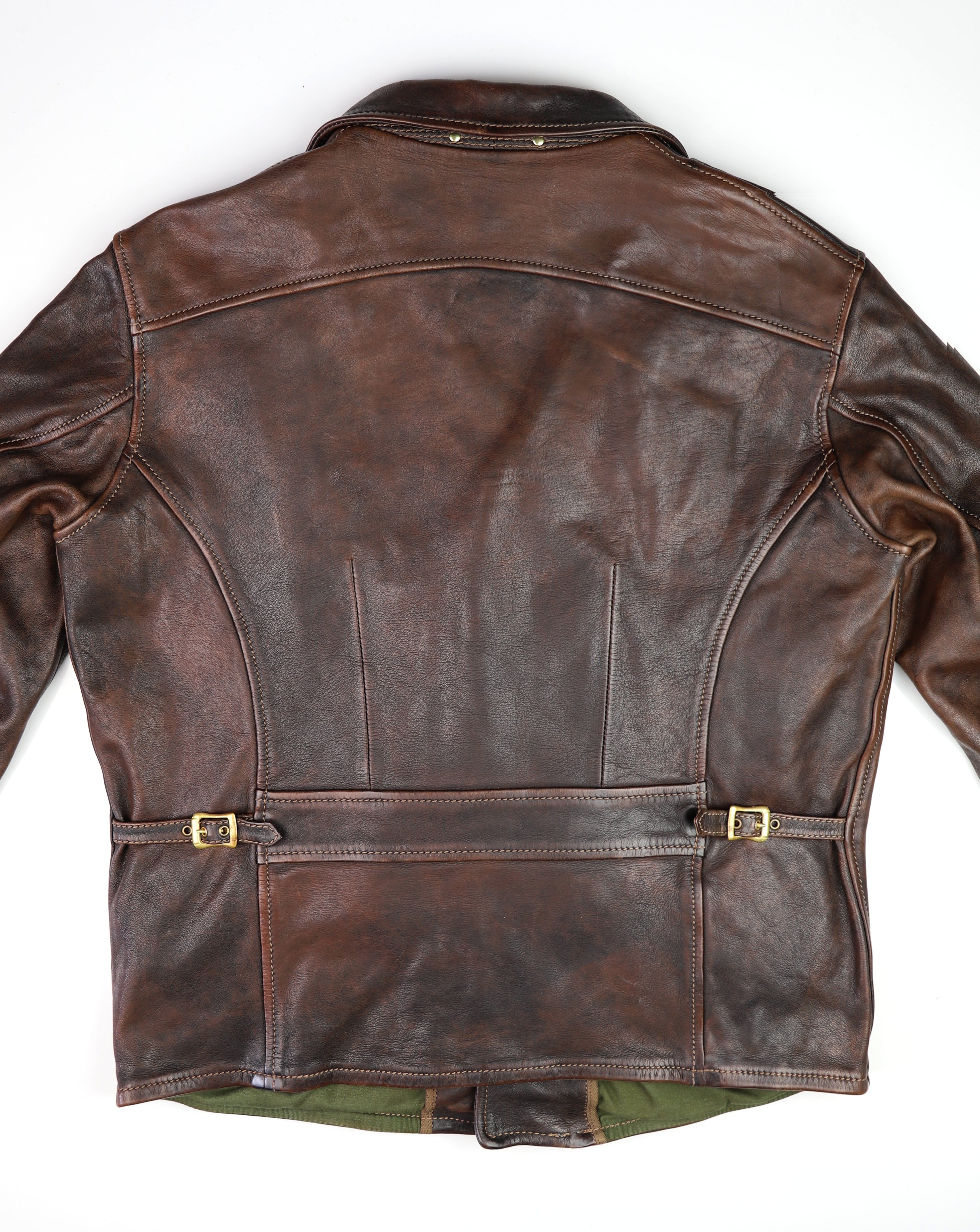 Thedi Evander Crosszip Half Belt, size XL, Chestnut Bruciato Horsehide