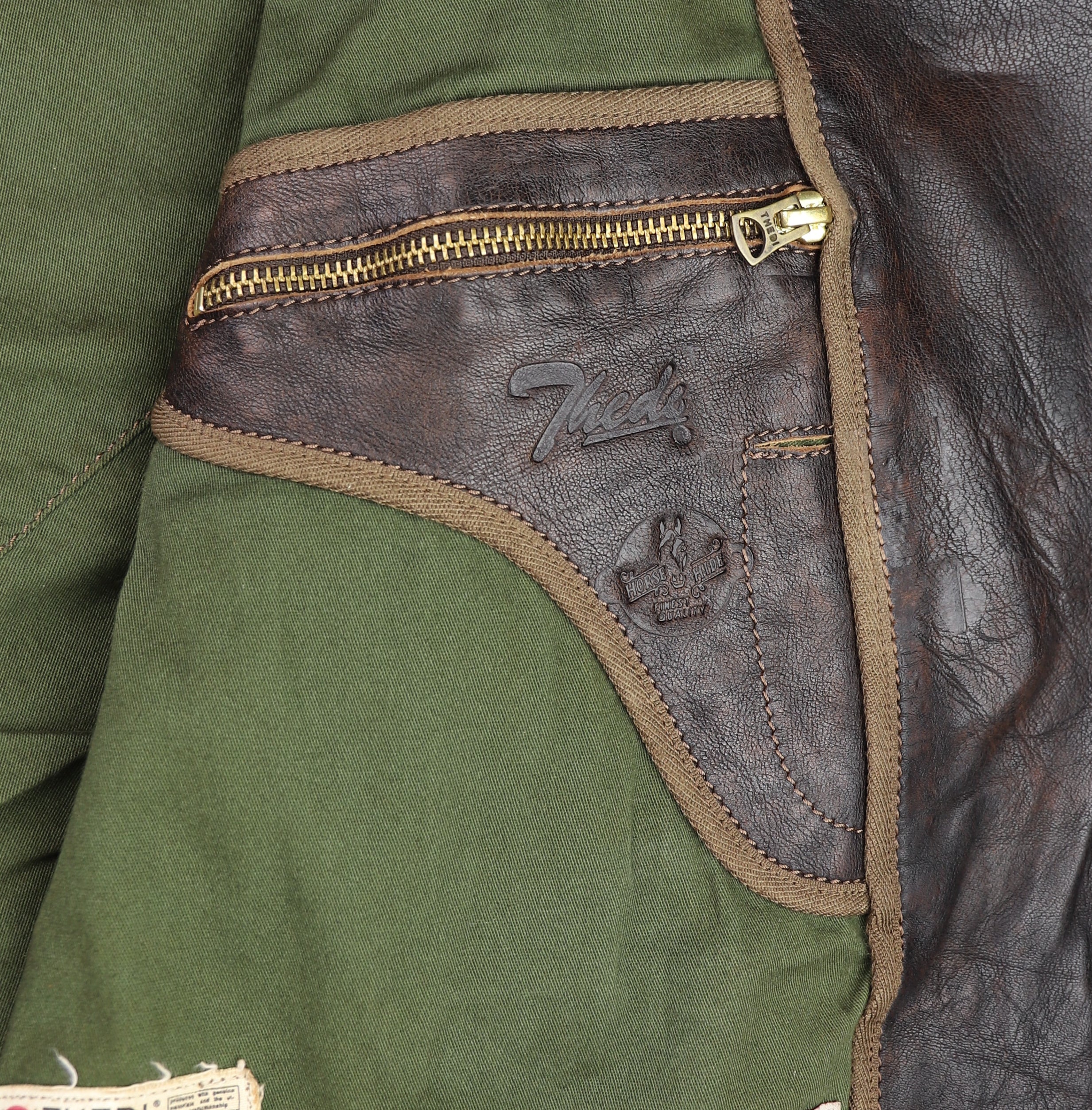 Thedi Evander Crosszip Half Belt, size XL, Chestnut Bruciato Horsehide