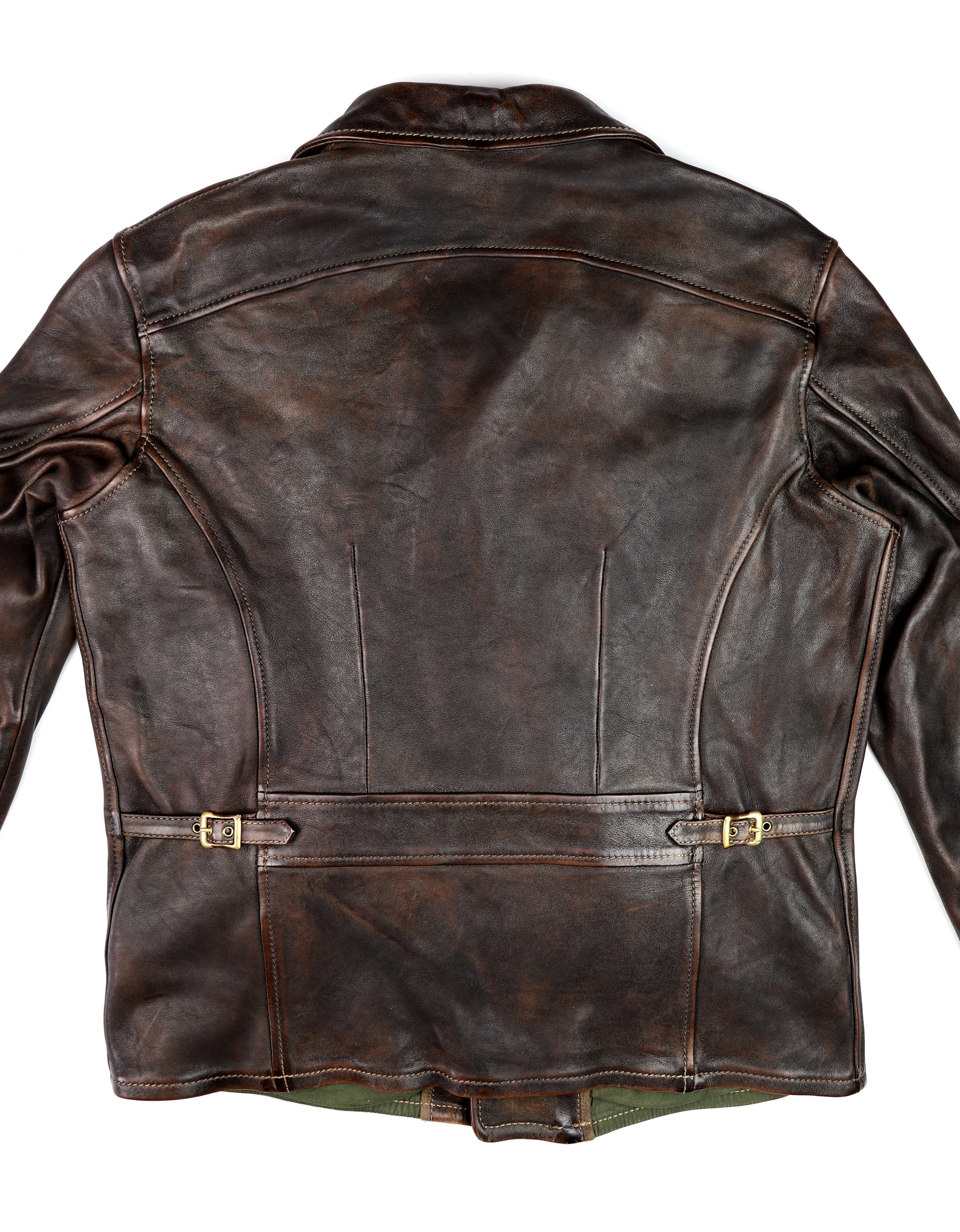 Thedi Evander Crosszip Half Belt, size XL, Chestnut Bruciato Horsehide