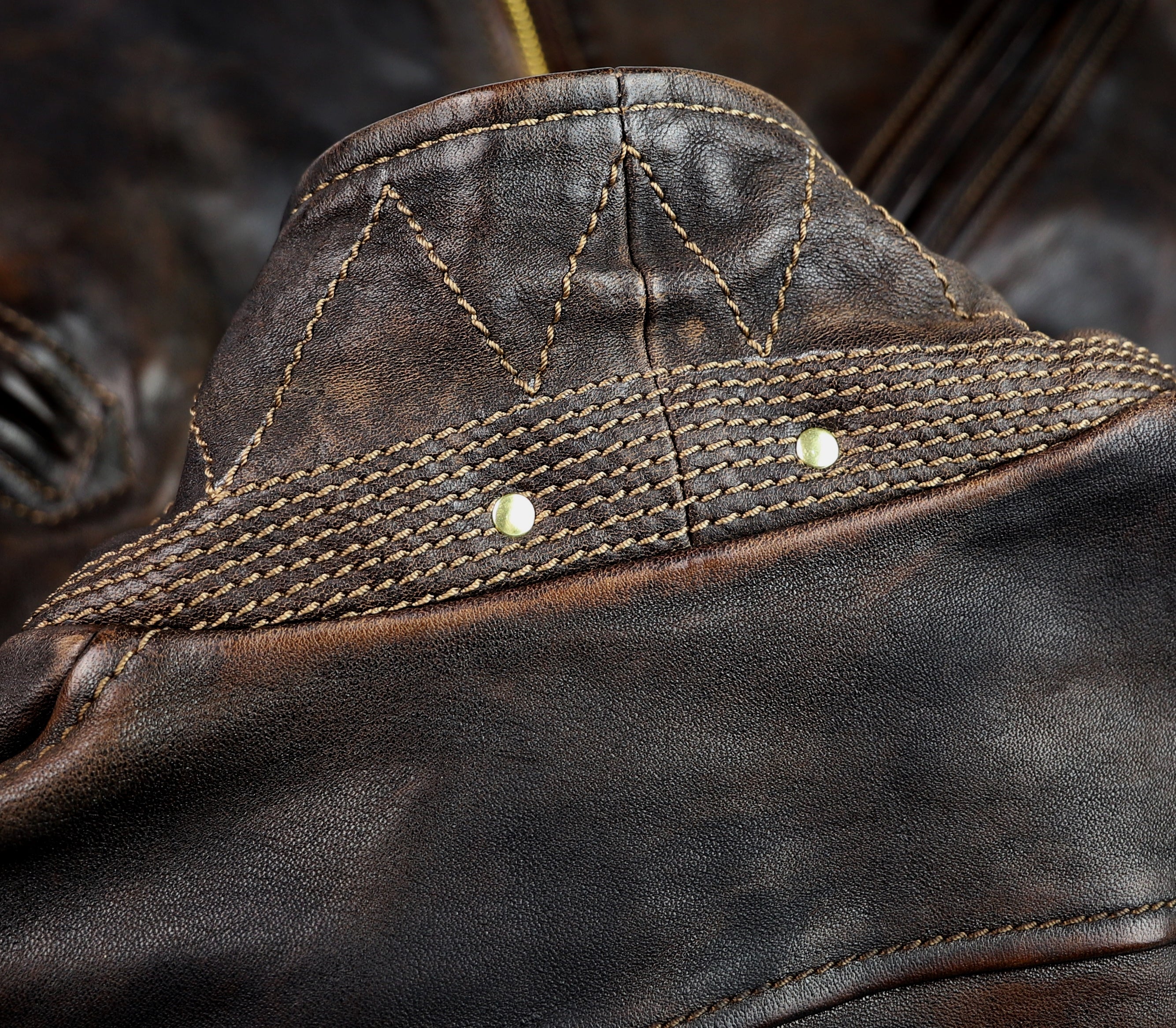 Thedi Evander Crosszip Half Belt, size XL, Chestnut Bruciato Horsehide