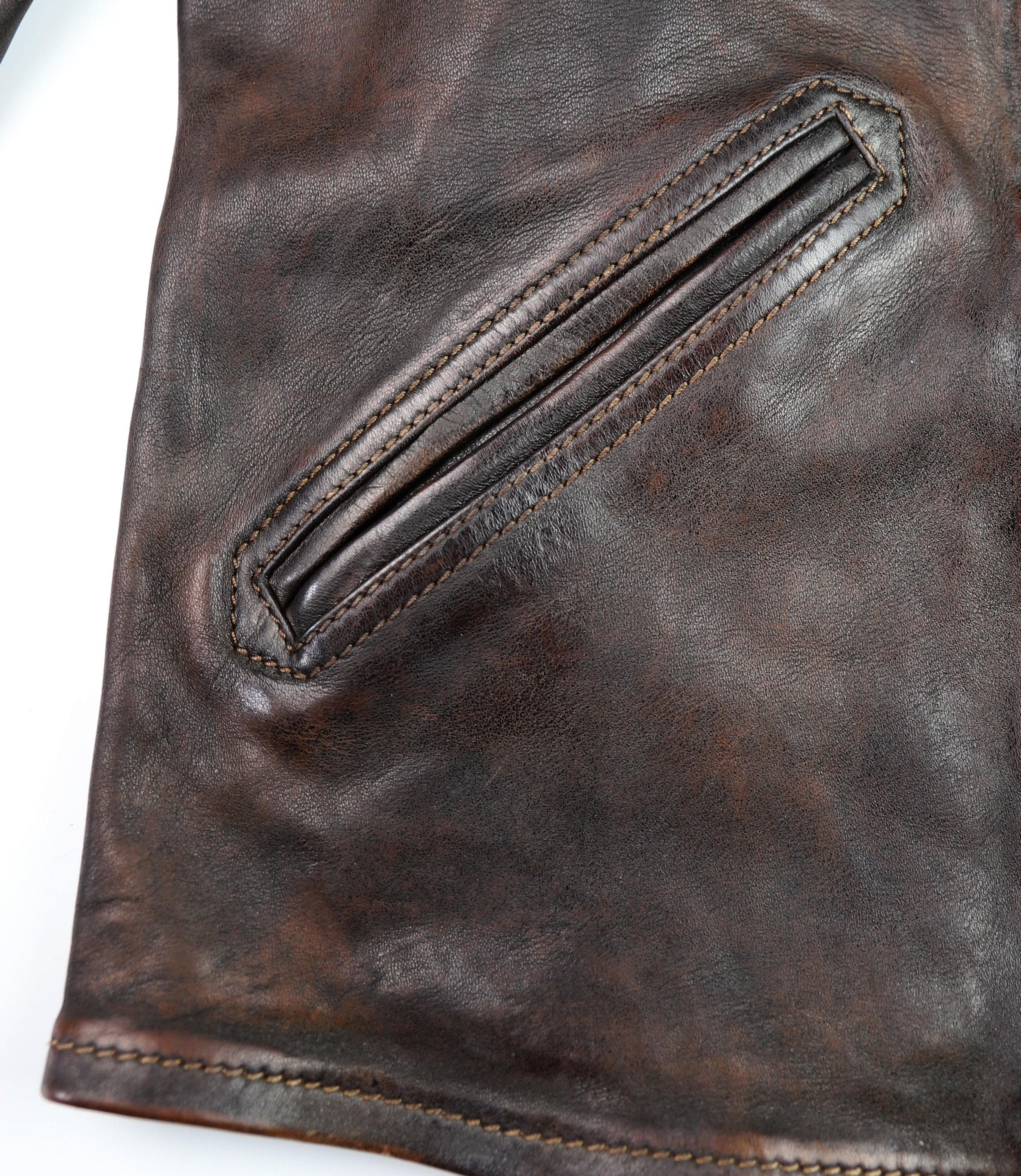 Thedi Evander Crosszip Half Belt, size XL, Chestnut Bruciato Horsehide