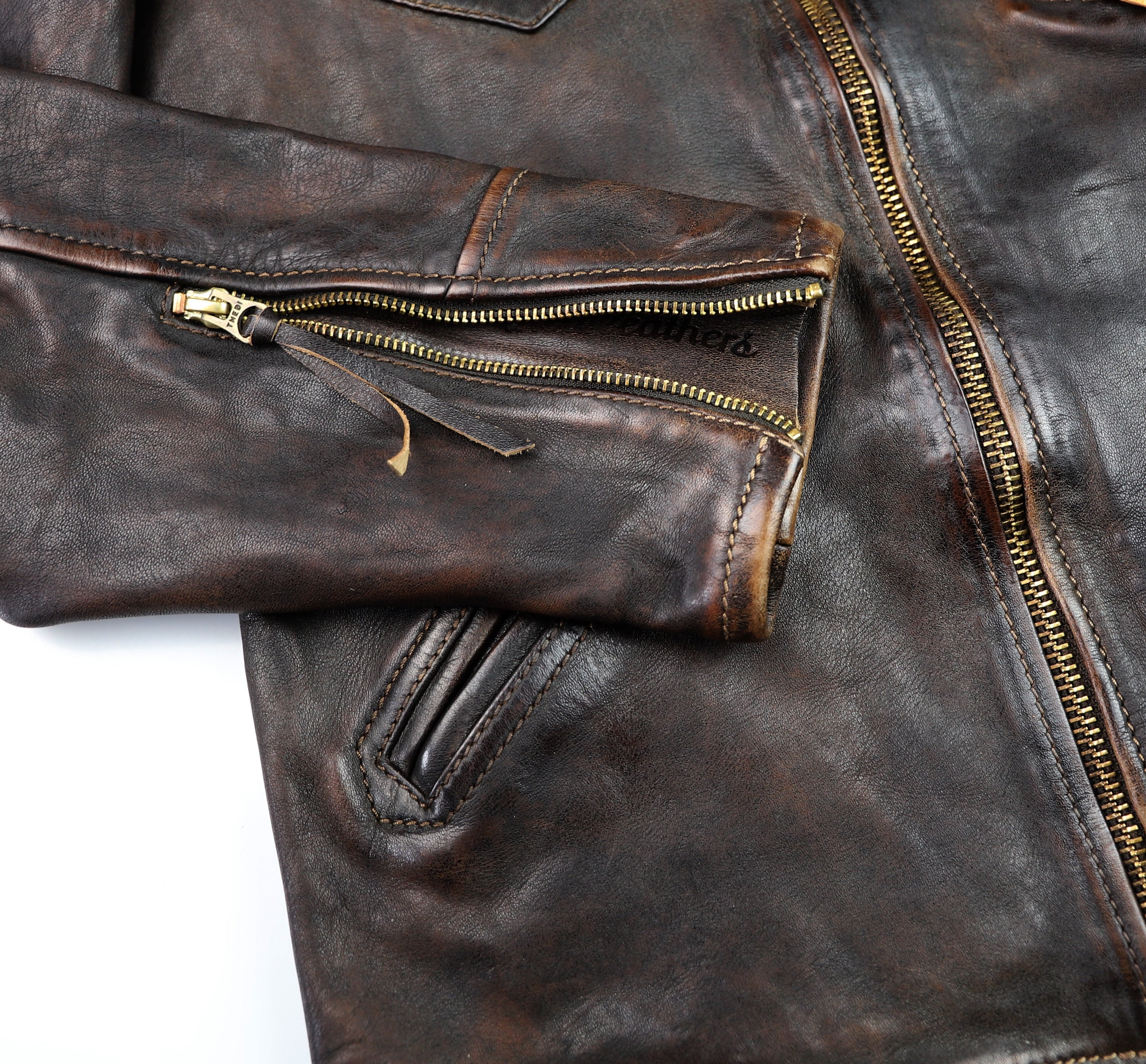 Thedi Evander Crosszip Half Belt, size XL, Chestnut Bruciato Horsehide