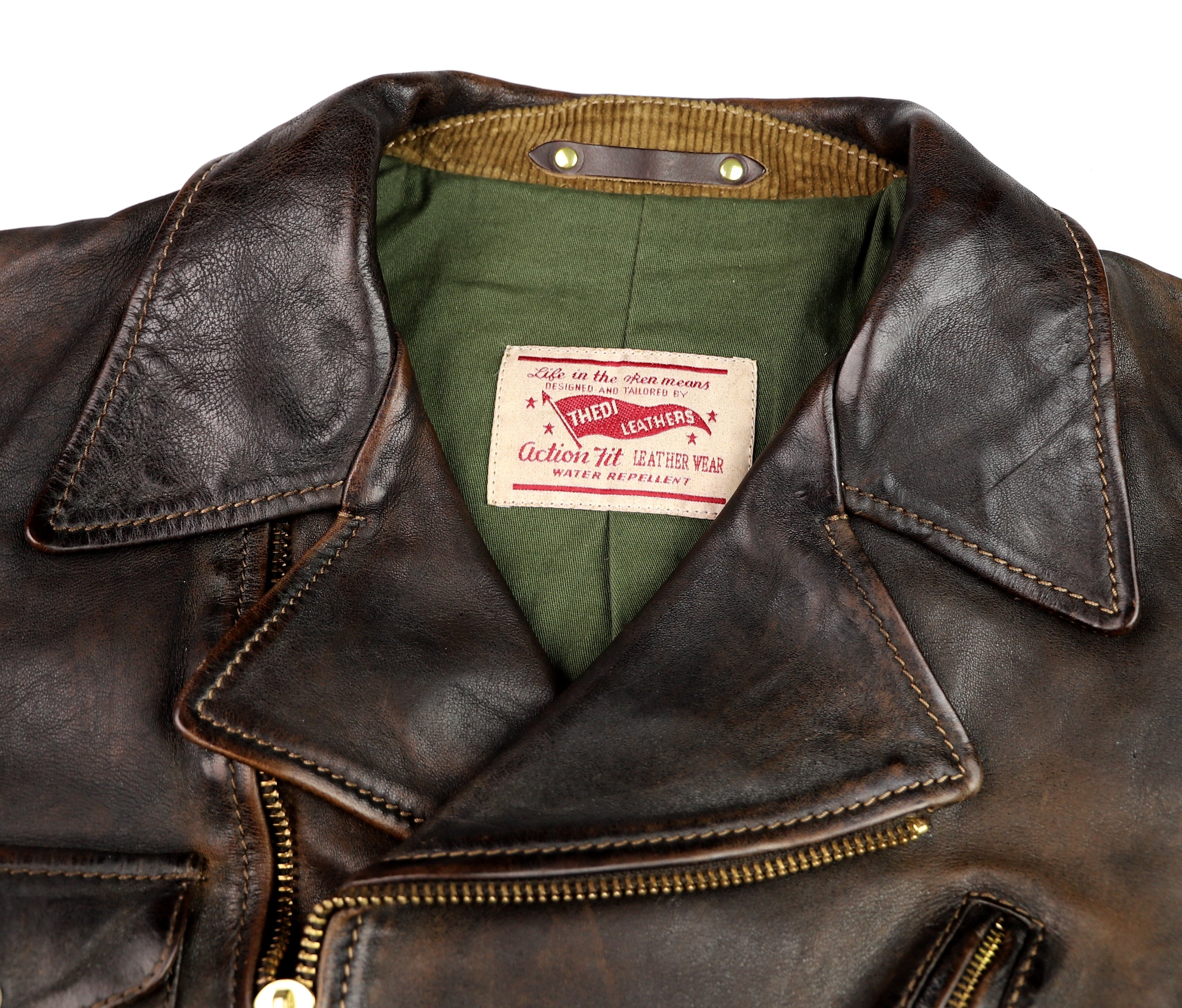 Thedi Evander Crosszip Half Belt, size XL, Chestnut Bruciato Horsehide