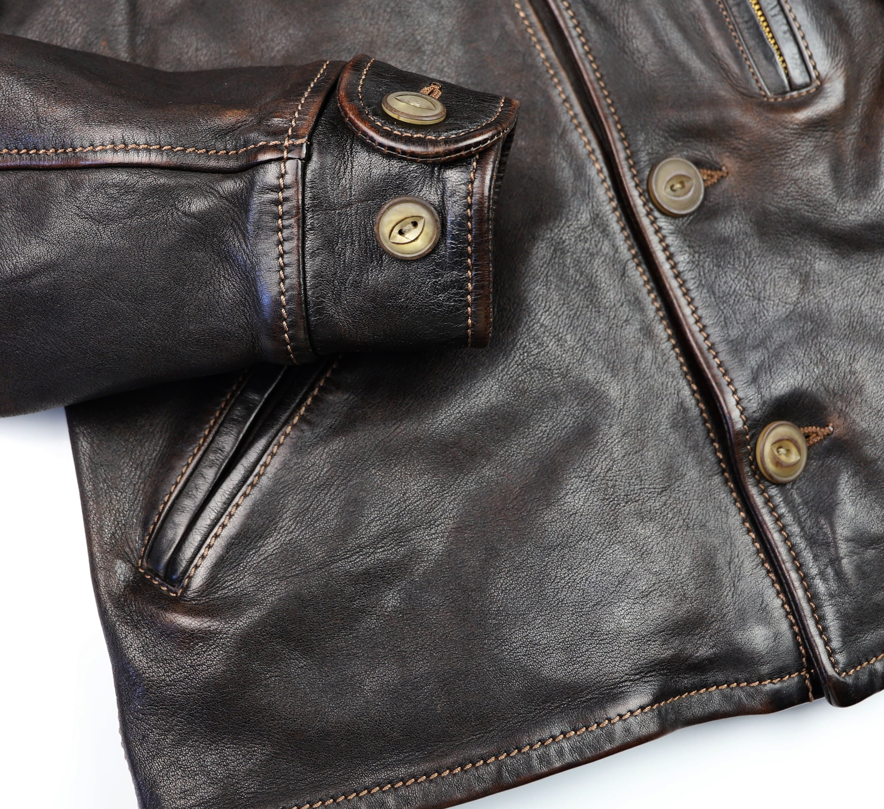 Thedi Hektor Half Belt, size Medium, Chestnut Bruciato