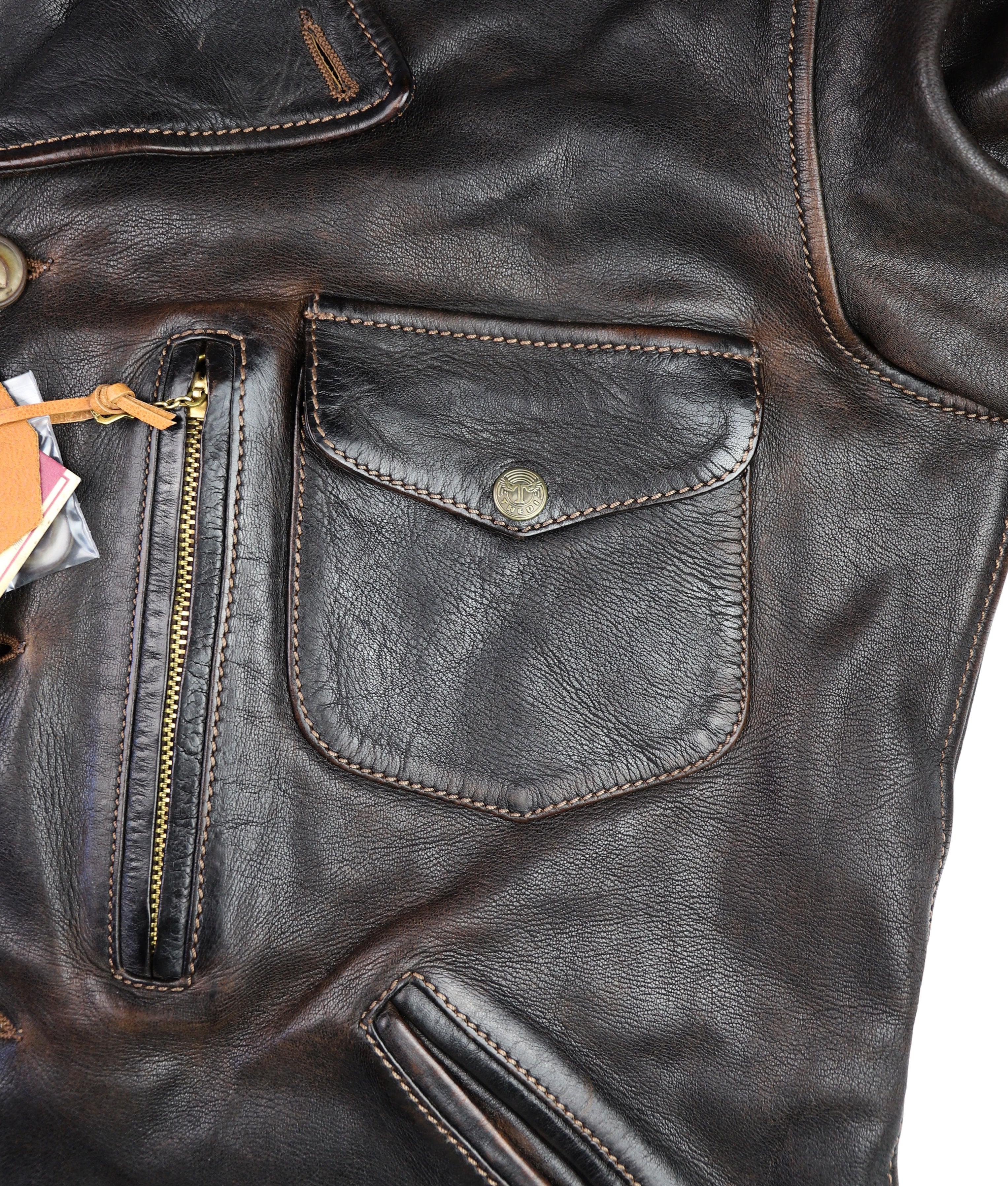 Thedi Hektor Half Belt, size Medium, Chestnut Bruciato