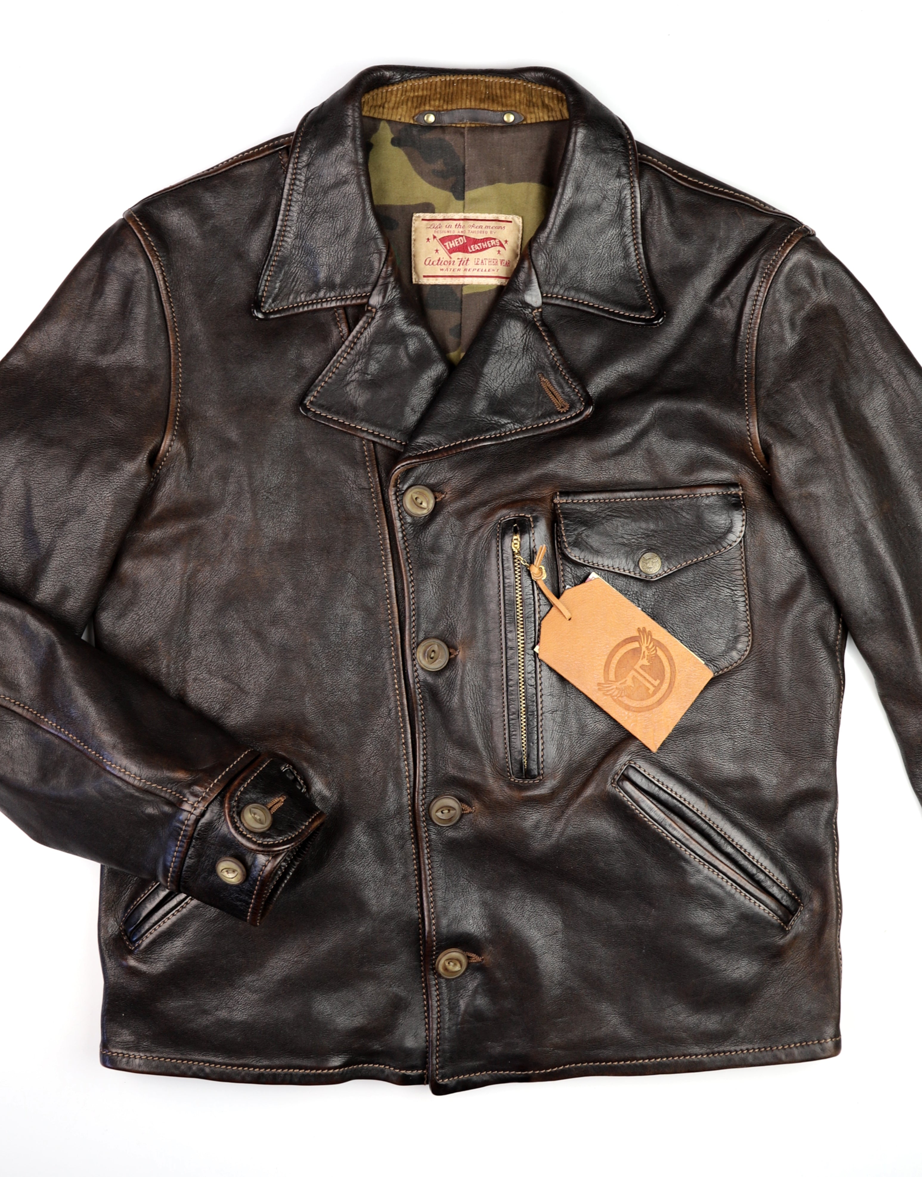 Thedi Hektor Half Belt, size Medium, Chestnut Bruciato