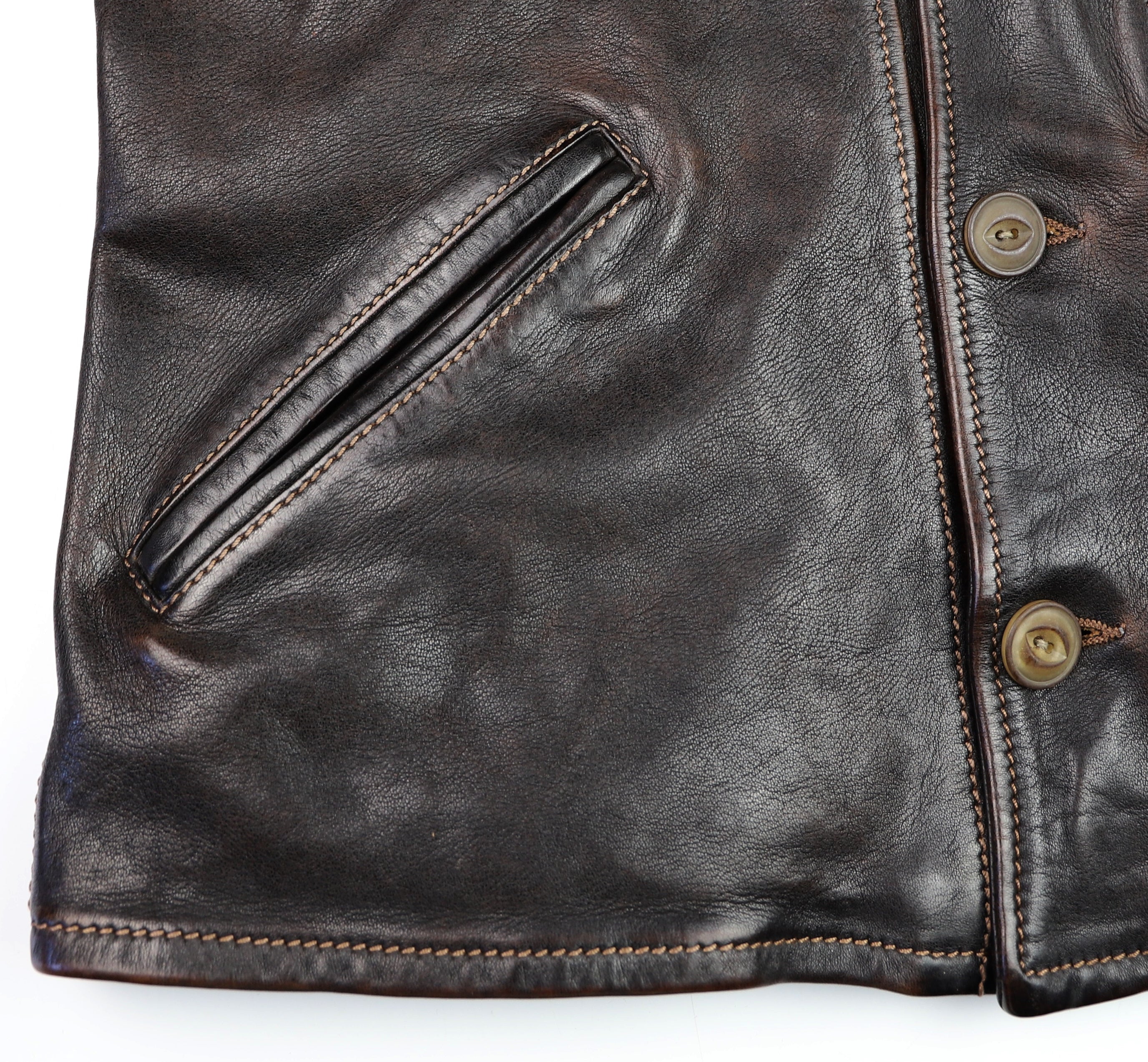 Thedi Hektor Half Belt, size Medium, Chestnut Bruciato