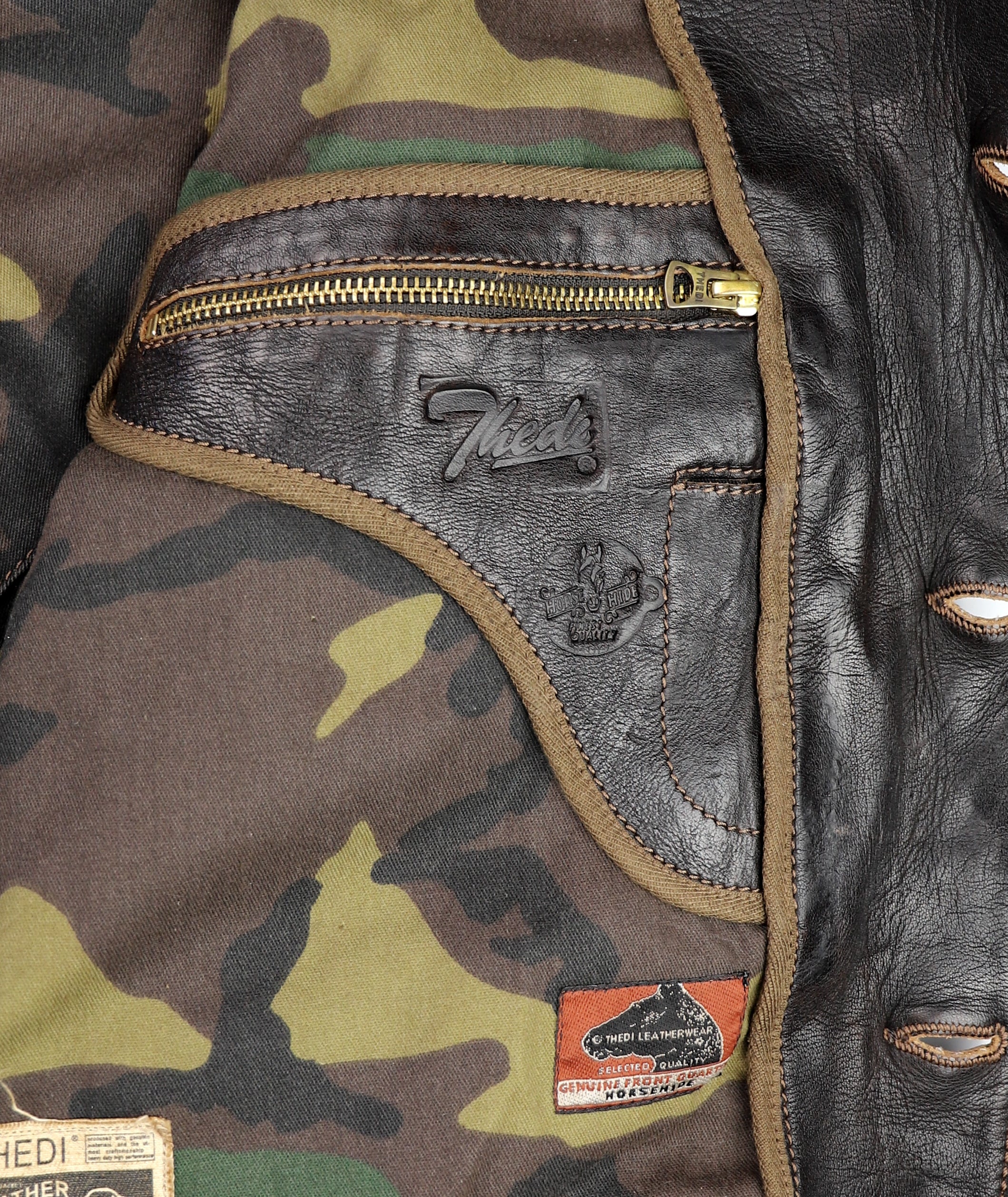 Thedi Hektor Half Belt, size Medium, Chestnut Bruciato