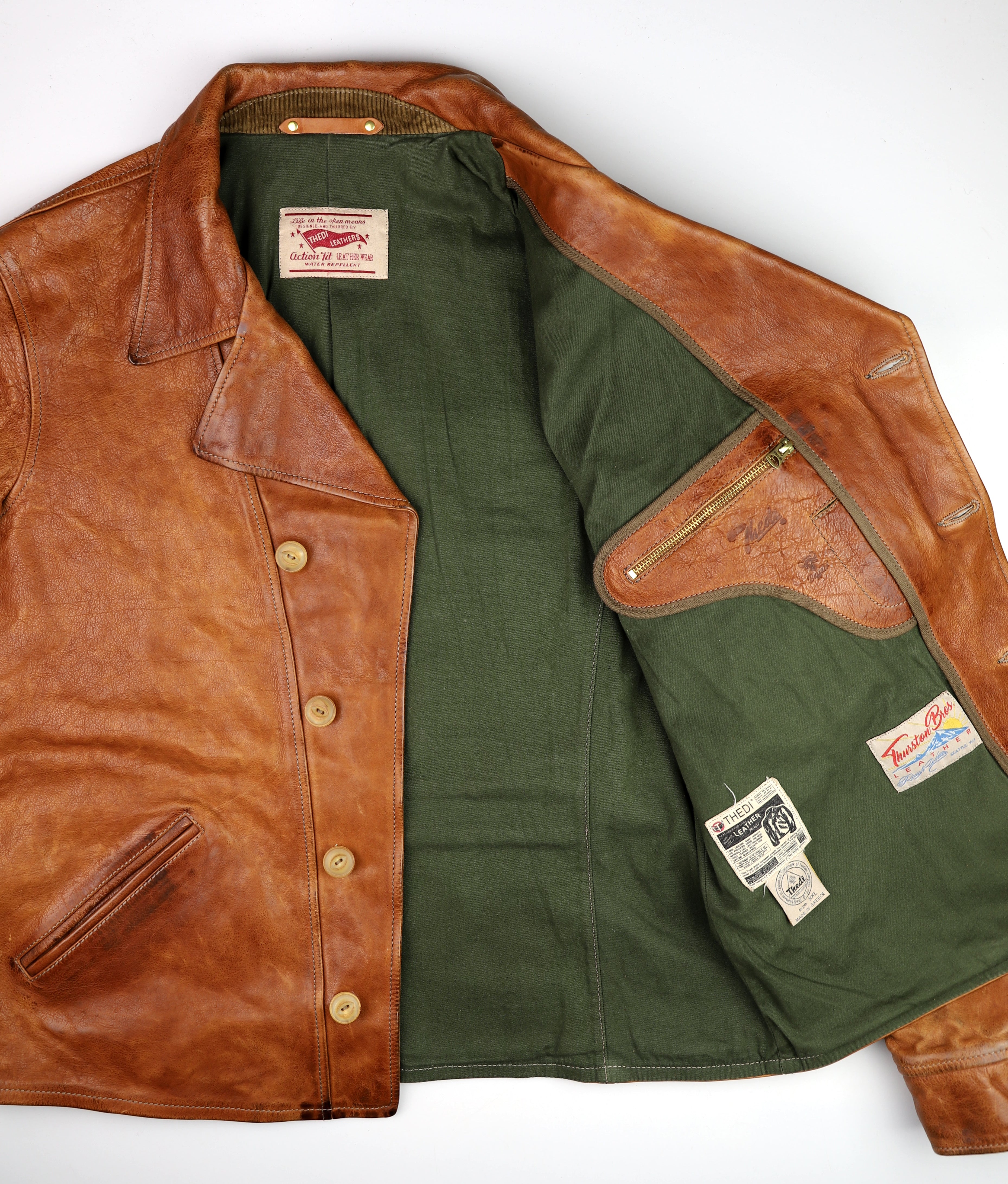 Thedi Hektor Half Belt, size 2XL, Cognac Toscano Buffalo