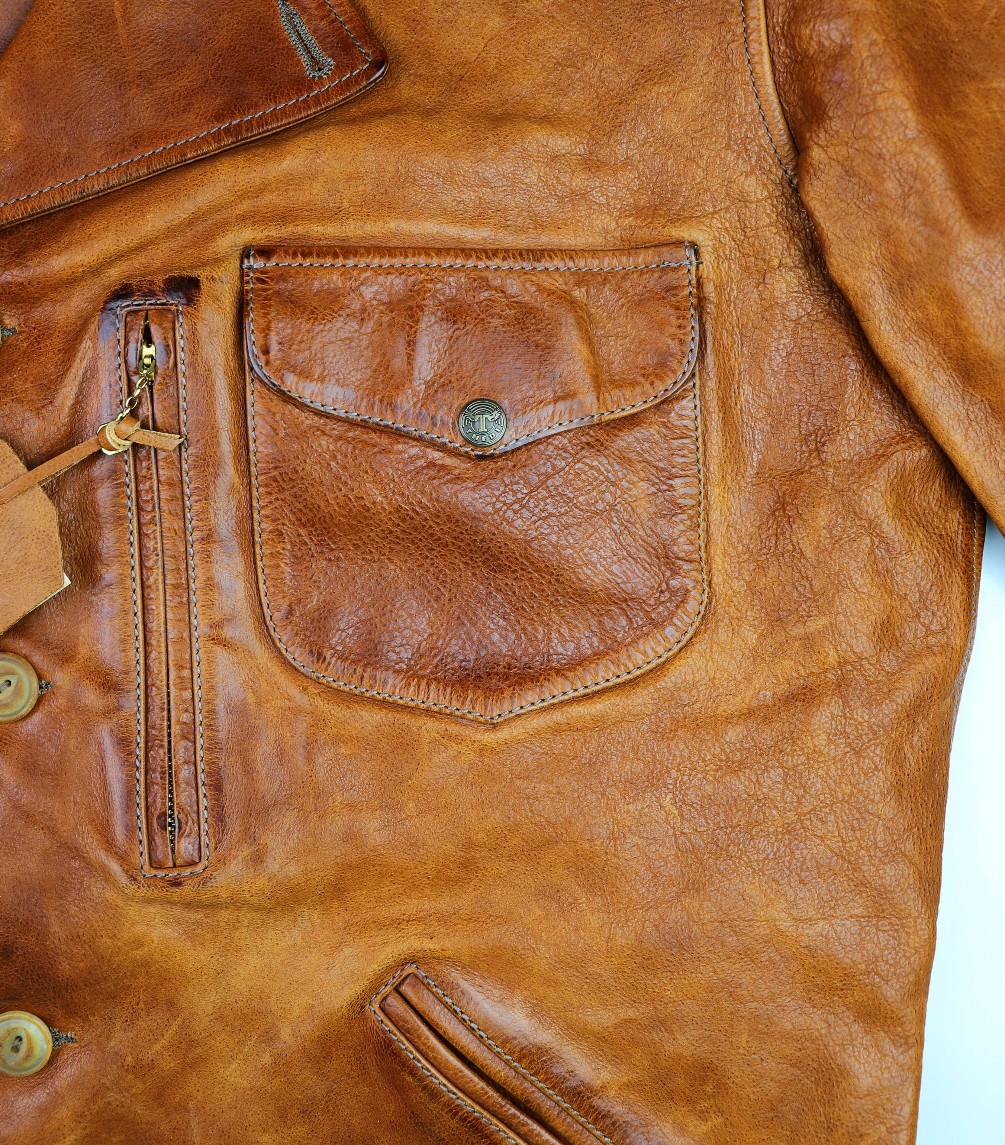 Thedi Hektor Half Belt, size 4XL, Cognac Toscano Buffalo