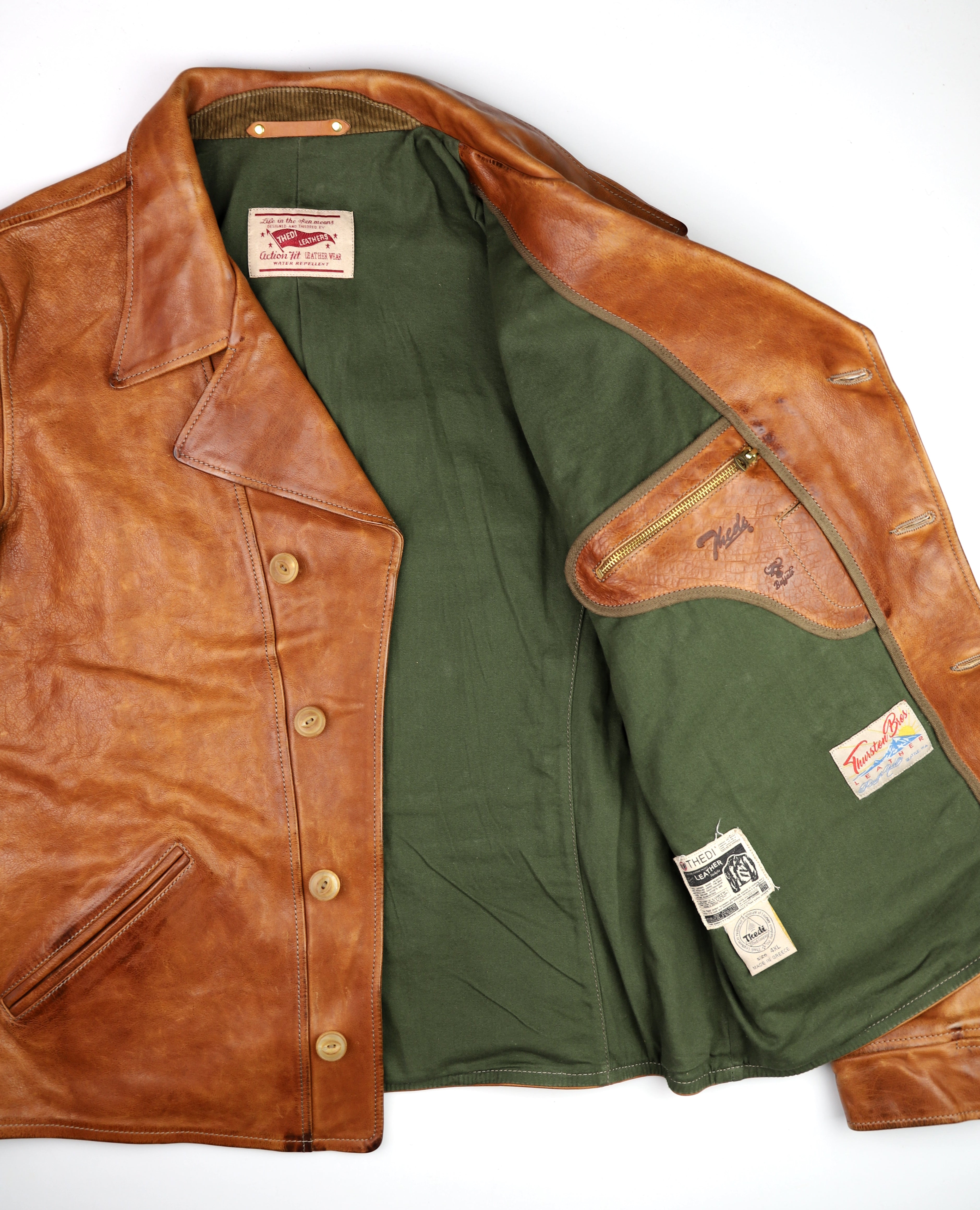 Thedi Hektor Half Belt, size 4XL, Cognac Toscano Buffalo