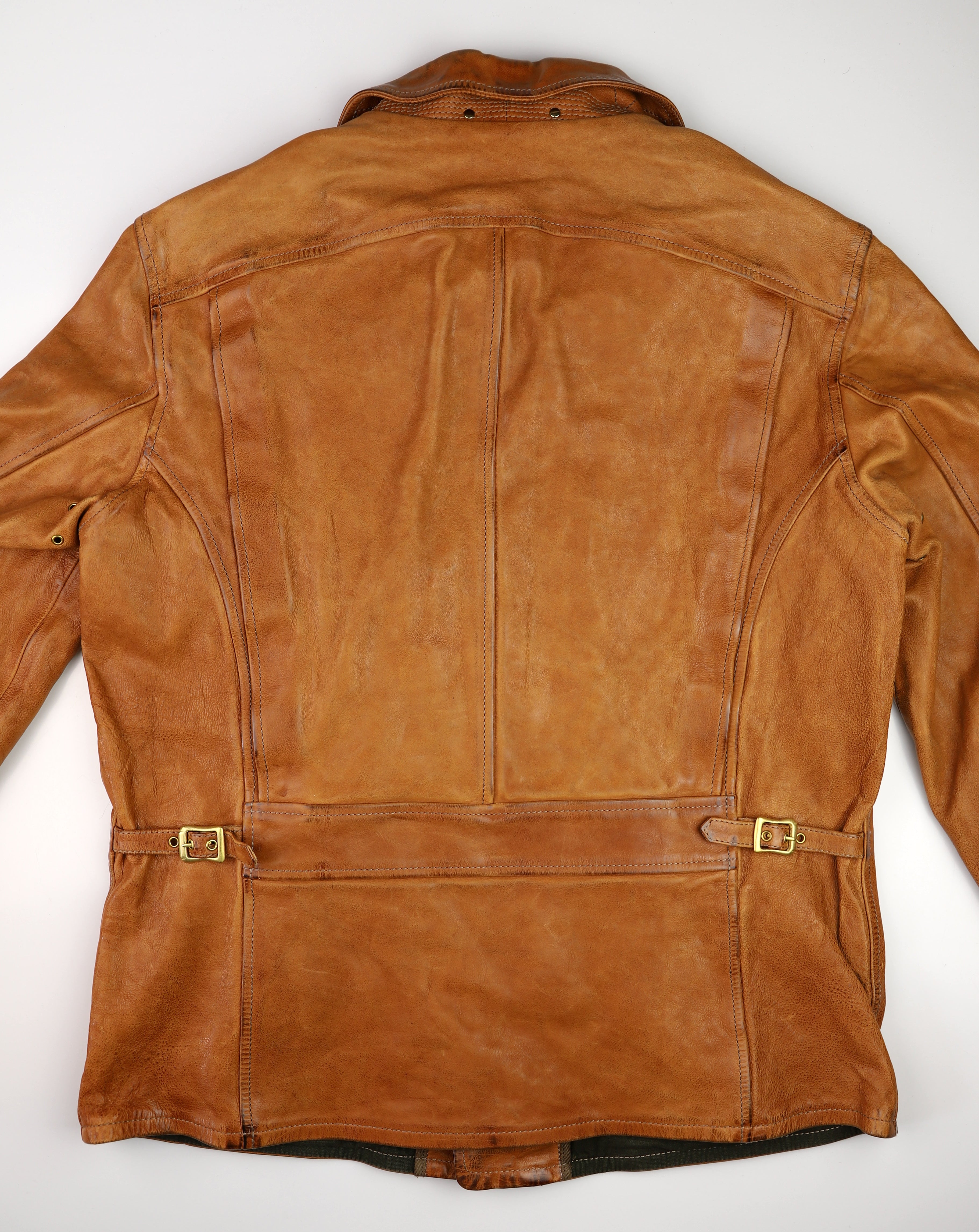 Thedi Hektor Half Belt, size Large, Cognac Buffalo