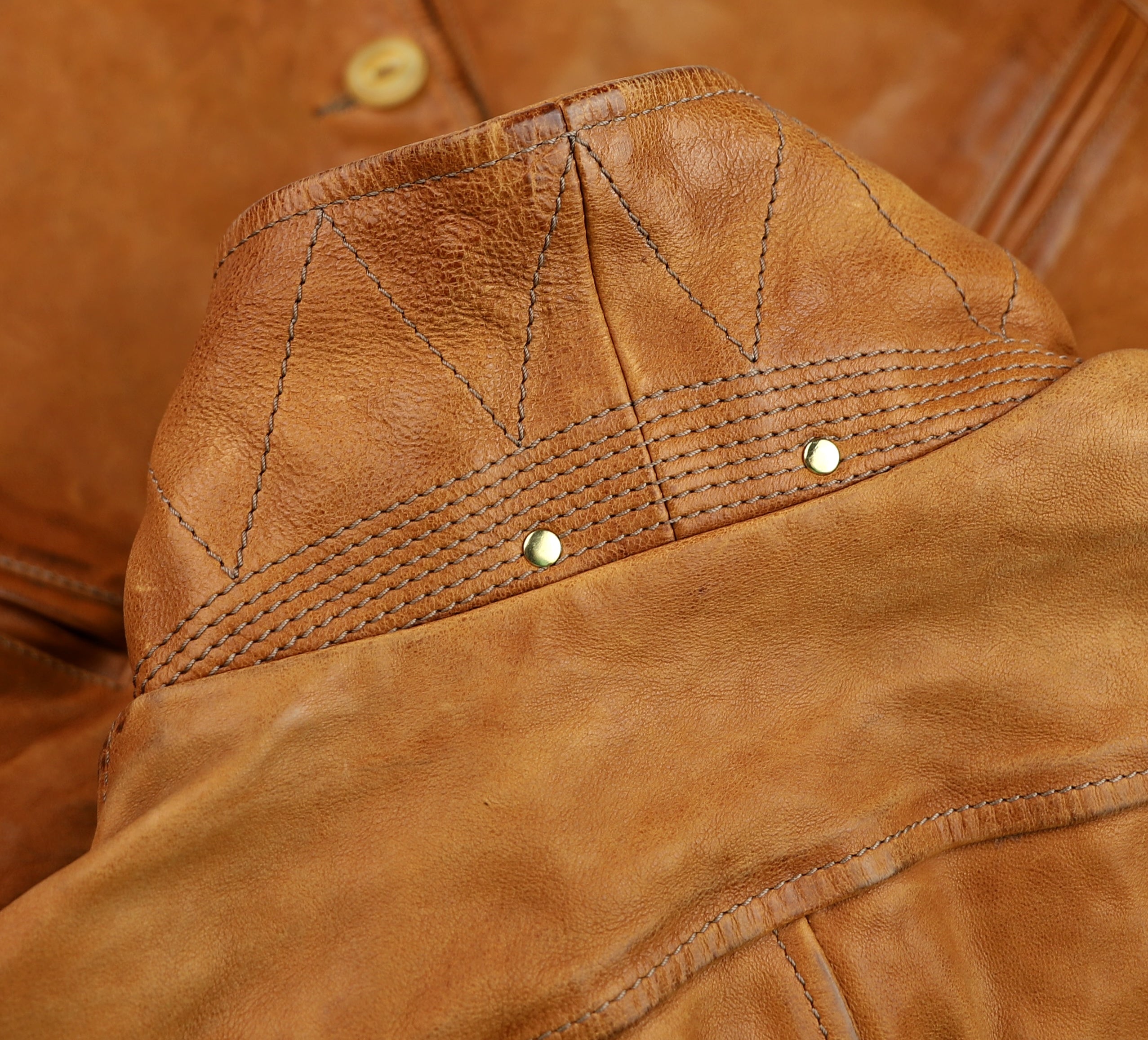 Thedi Hektor Half Belt, size Large, Cognac Buffalo