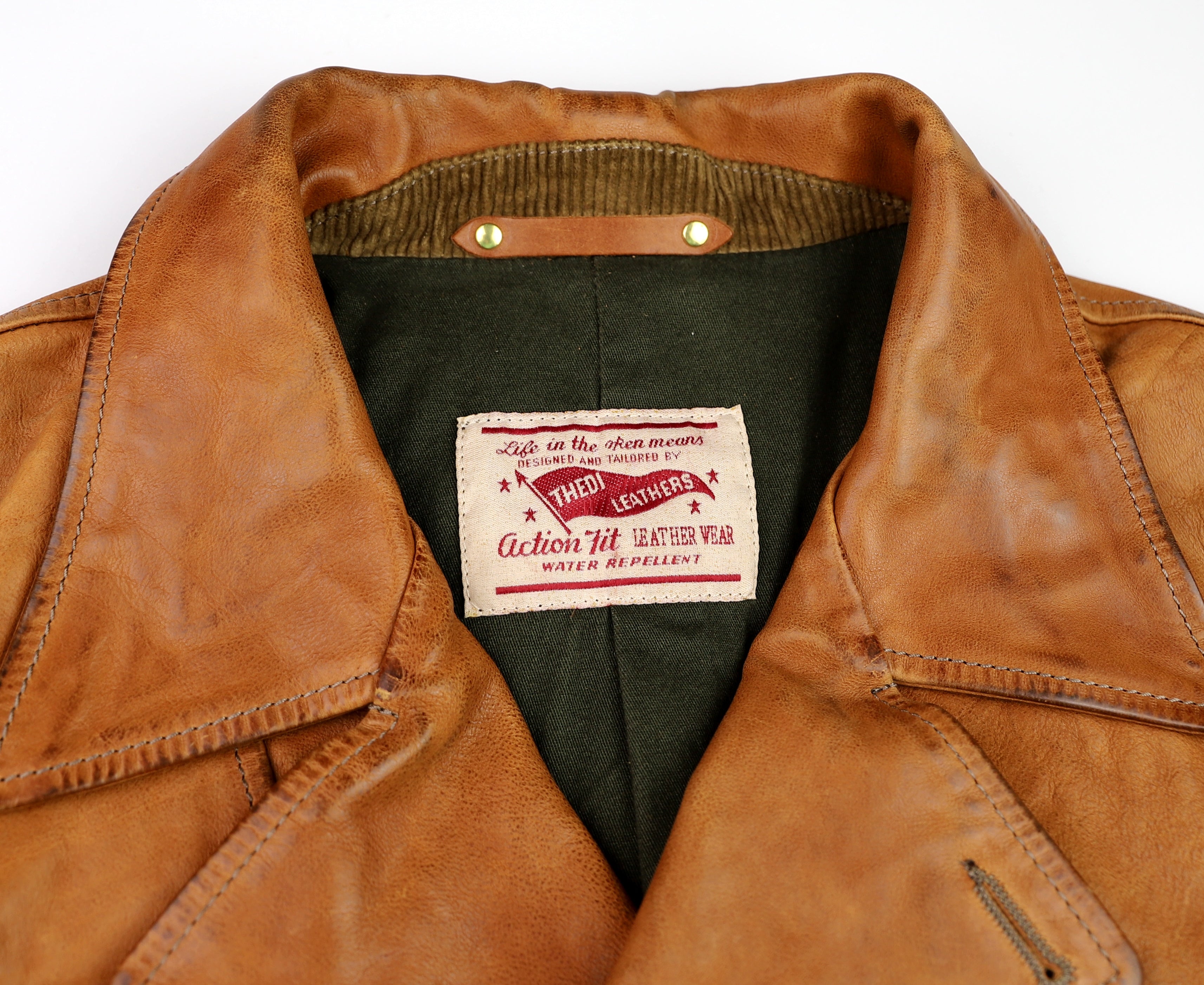 Thedi Hektor Half Belt, size Large, Cognac Buffalo