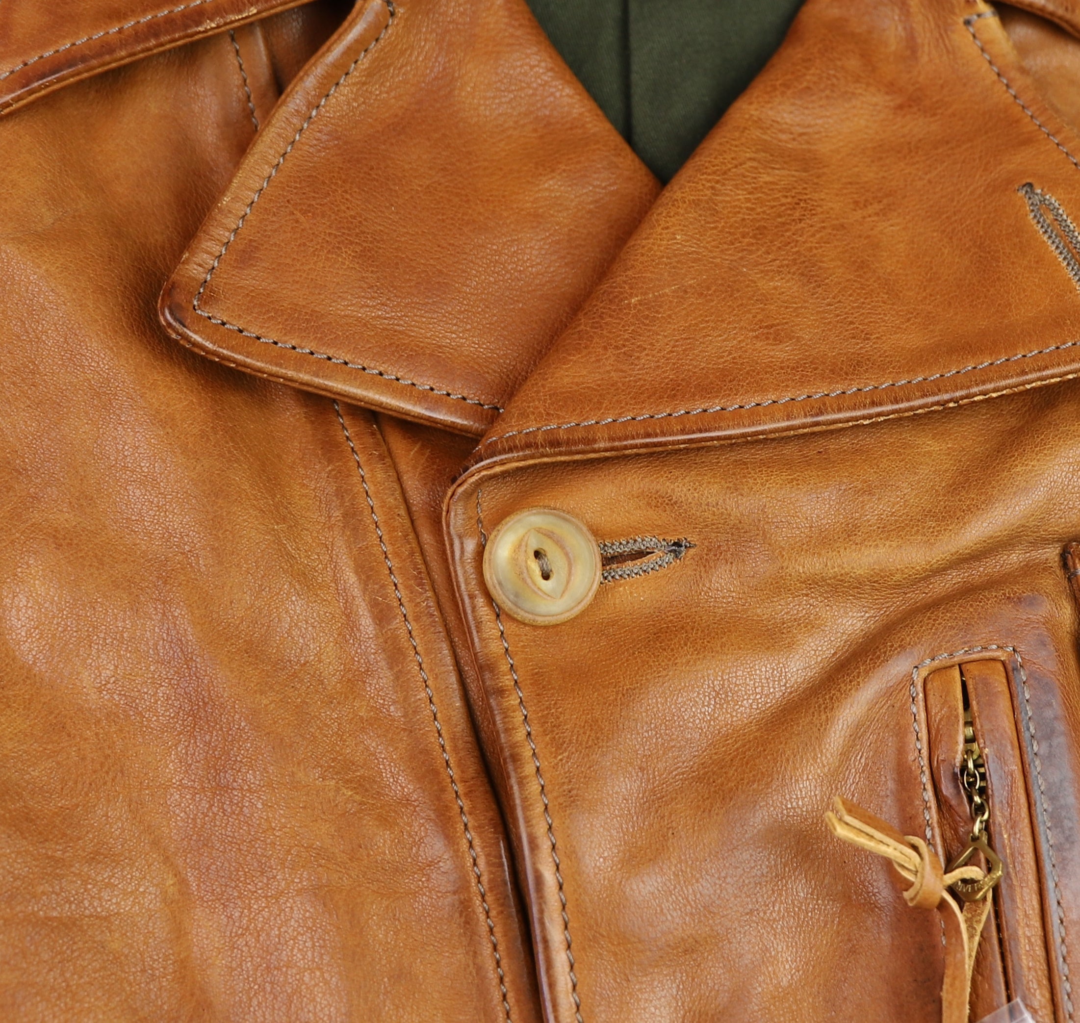 Thedi Hektor Half Belt, size Large, Cognac Buffalo